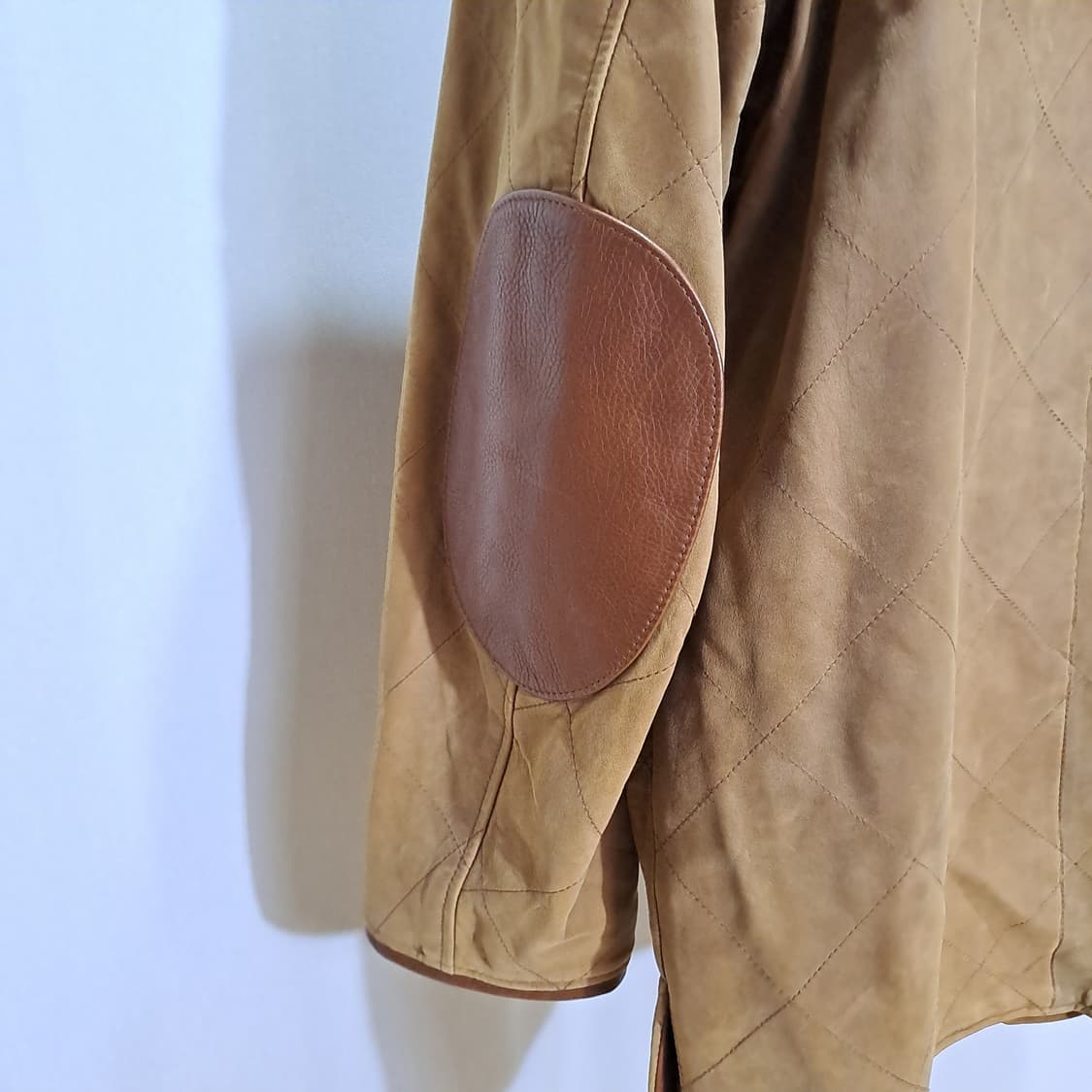 (택포) 시어링 가죽 퀼팅 자켓 잉글랜드 트위드 원단 120 B478 상품이미지7