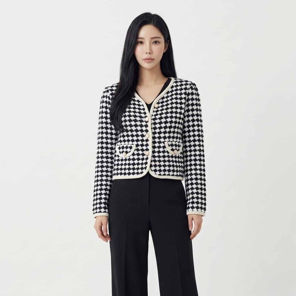 [새제품] 엔바이플러스 체크자켓 상품이미지1