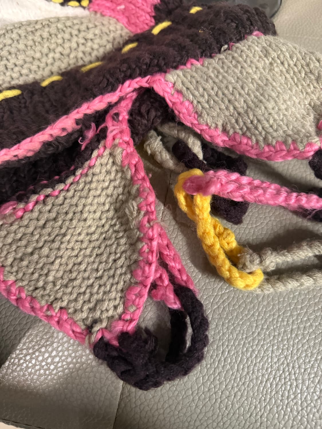 Color mix earflap detail benie 상품이미지7