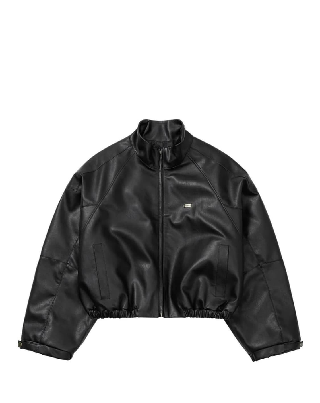 아조바이아조 비건 레더 쇼츠 블루종 재킷 블랙 XL 상품이미지2