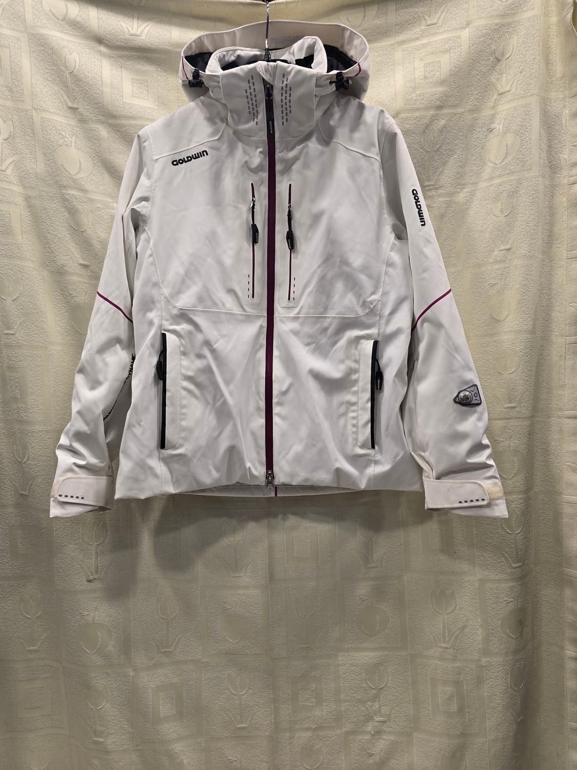 골드윈 화이트 윈드브레이커 스키 자켓 66~77 상품이미지1