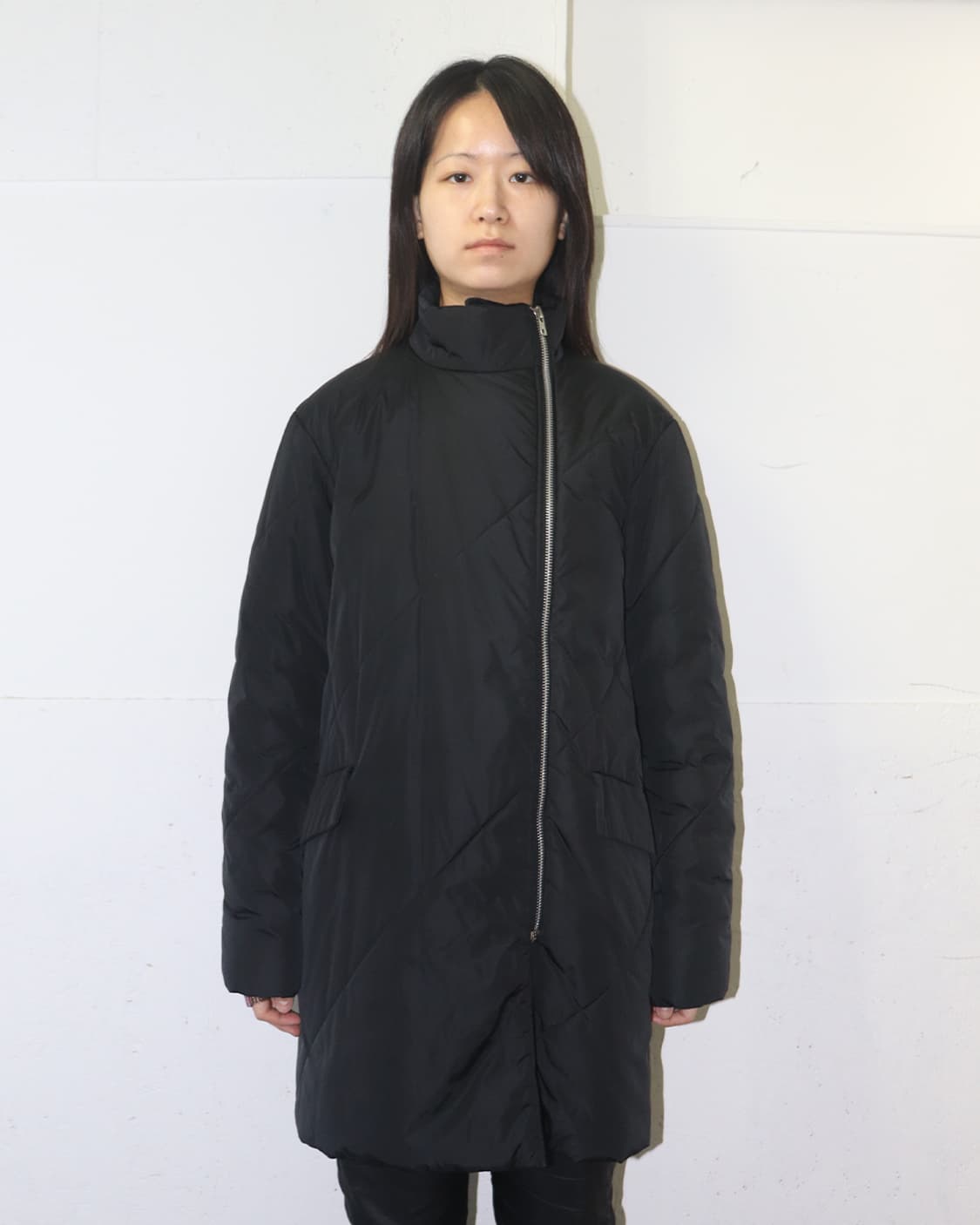 질 샌더 바이어스 라인 패디드 코트 상품이미지1