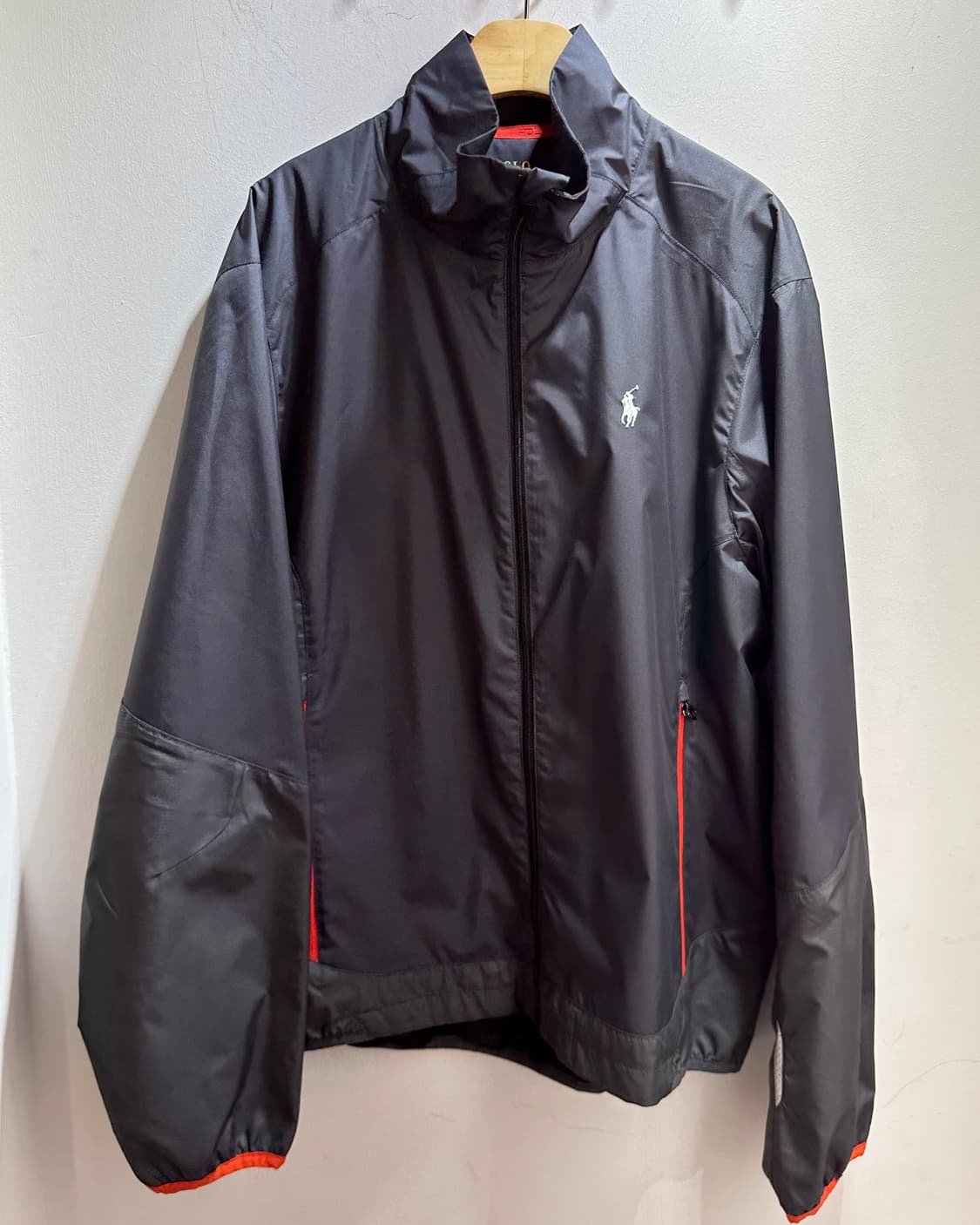 M 폴로랄프로렌 자수로고 나일론 딥그레이 바람막이 상품이미지2