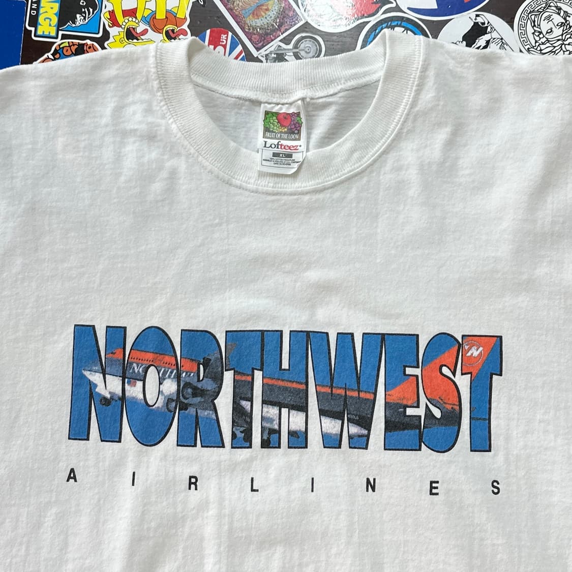 Early 00s FOTL 노스웨스트 에어라인 티셔츠 XL 상품이미지3