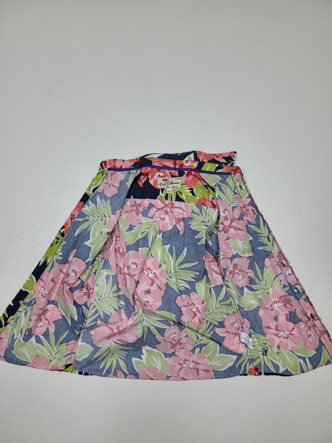 후아유 WHO.A.U 남자 트로피컬 반팔 셔츠 105 네이비 상품이미지8