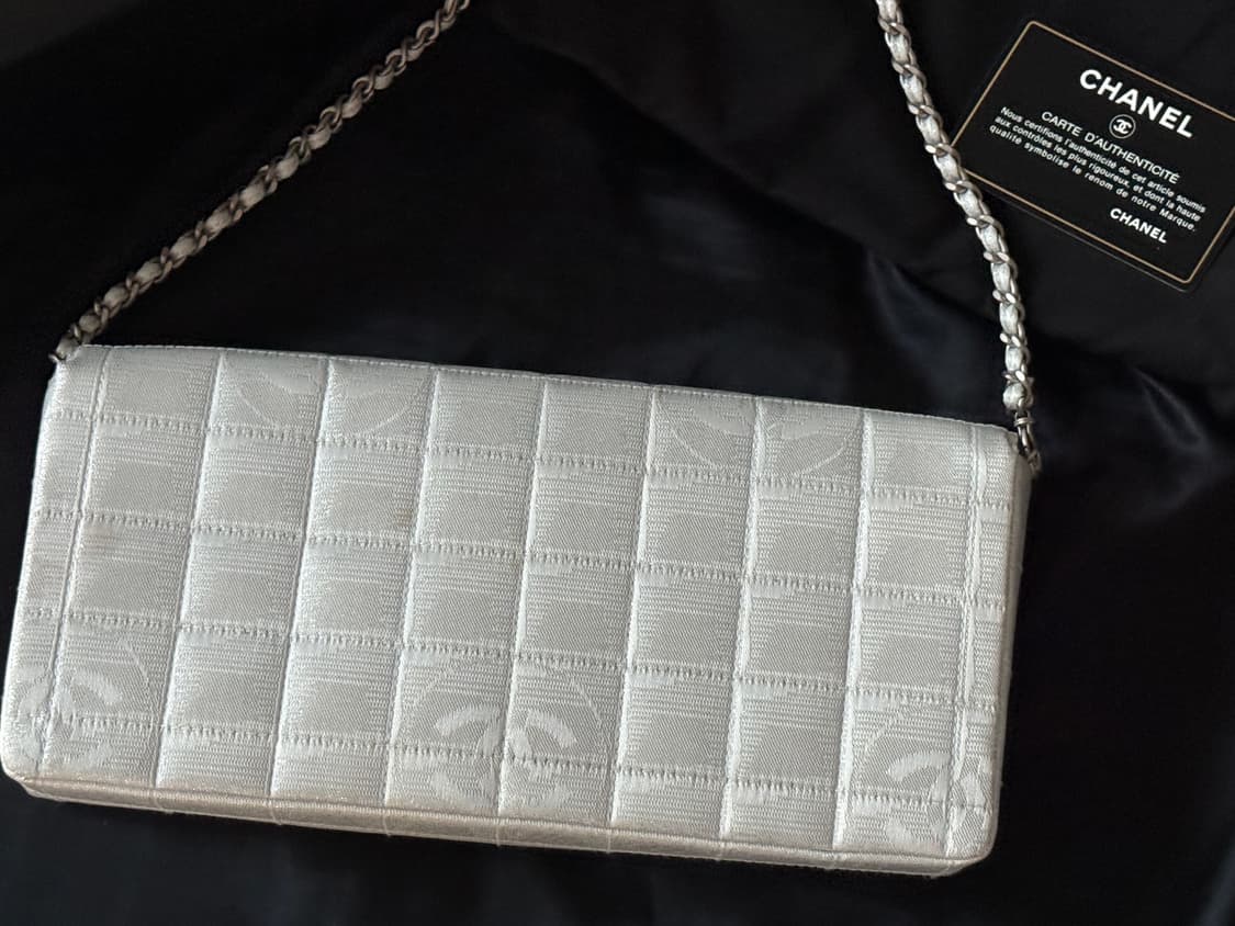 샤넬 CC 초코바 바게트 트래블 체인 숄더백 실버 상품이미지3