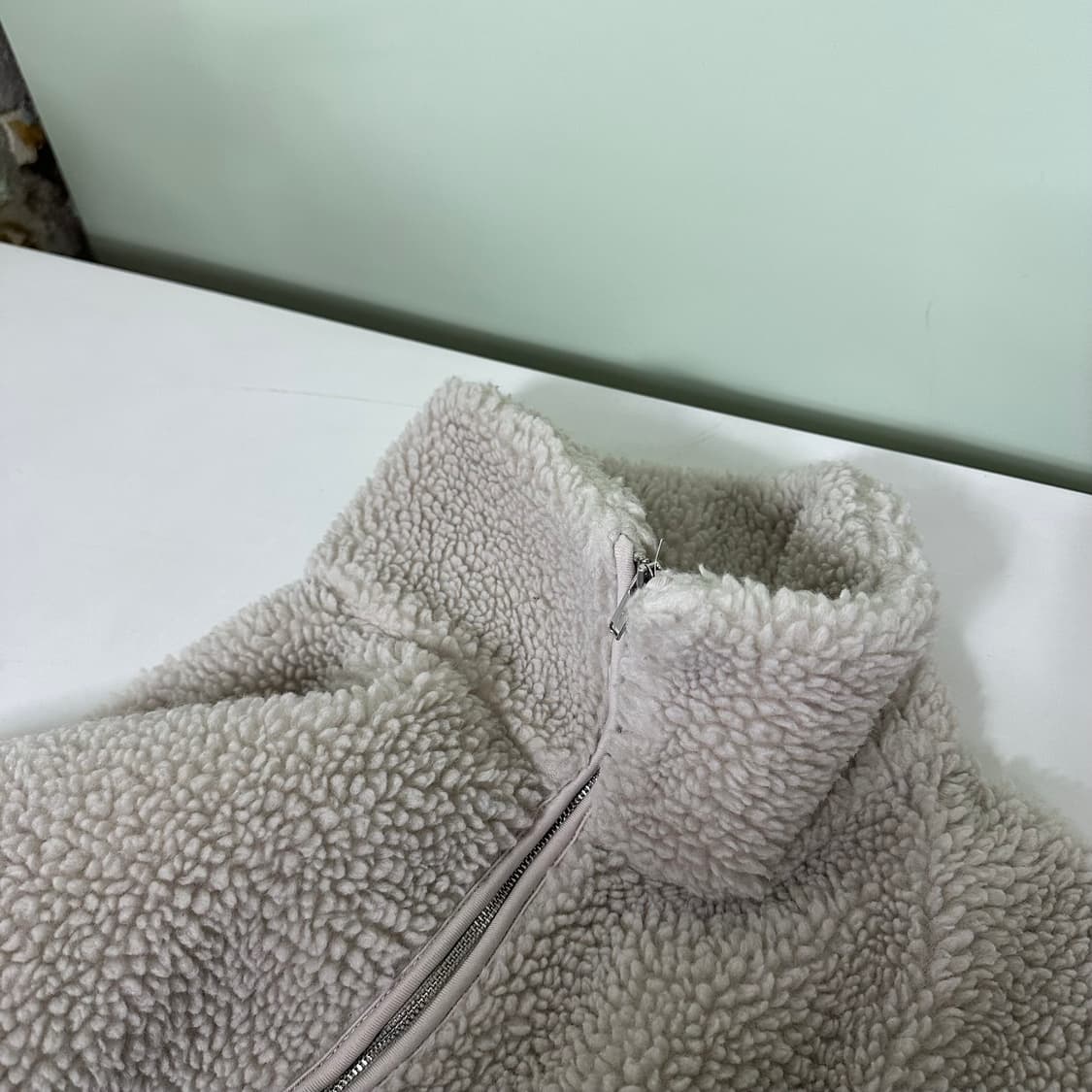 M-L 아르켓 오버핏 아이보리 플리스자켓 상품이미지4