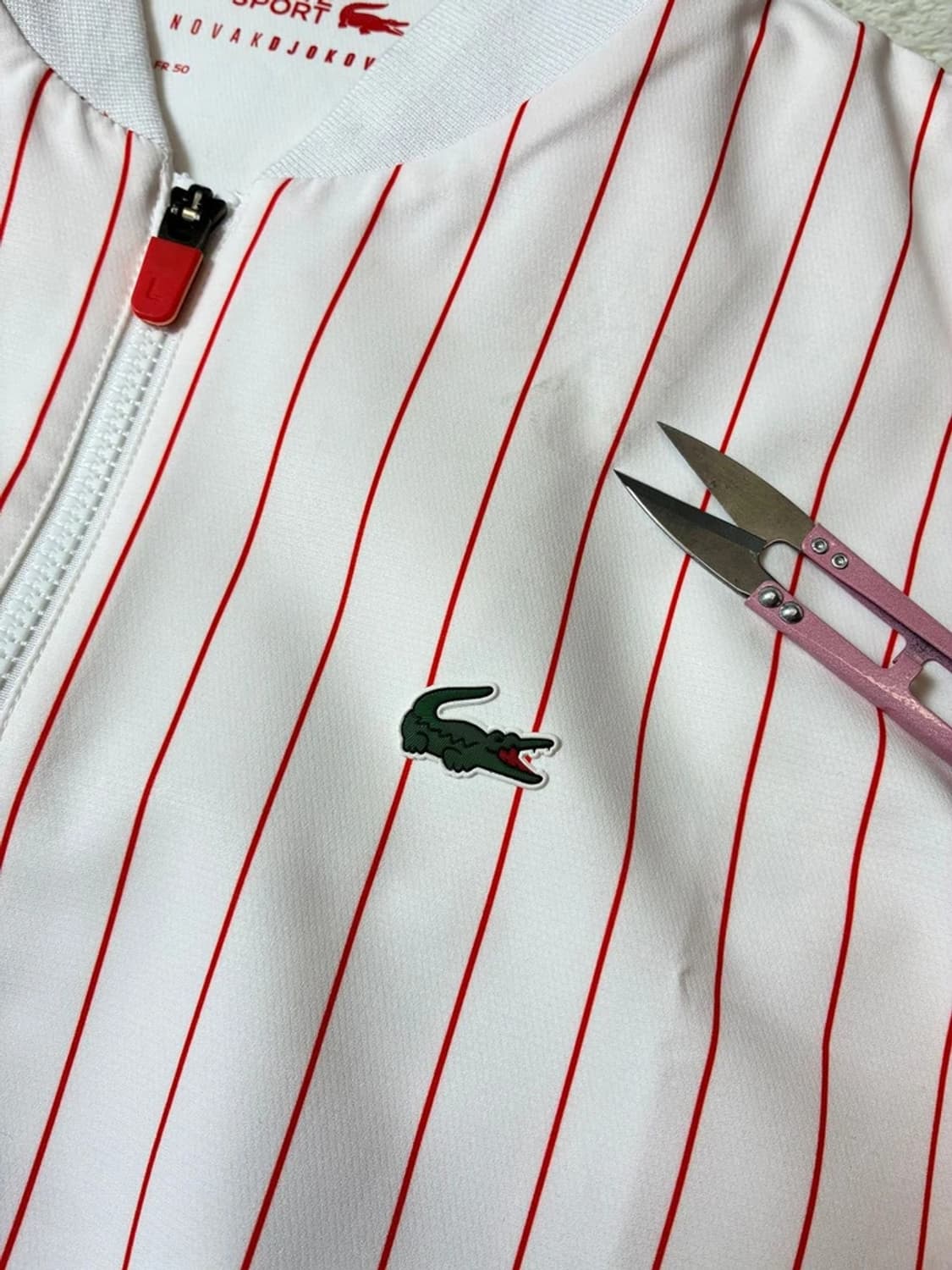 라코스테 노박 조코비치 세레모니 스트라이프 블루종 자켓 PN7440 상품이미지3