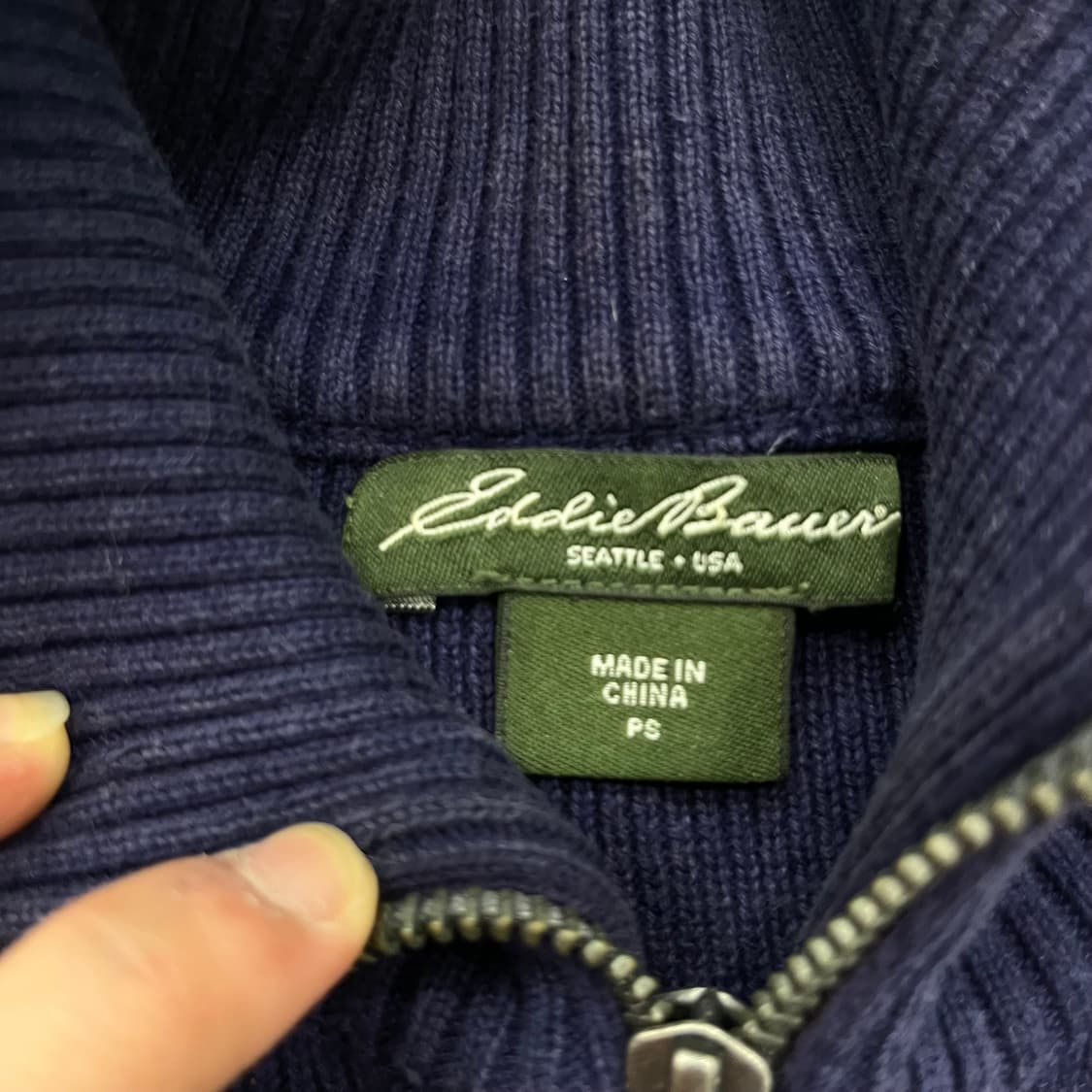 S 에디바우어 투웨이 배색 니트집업자켓 상품이미지4