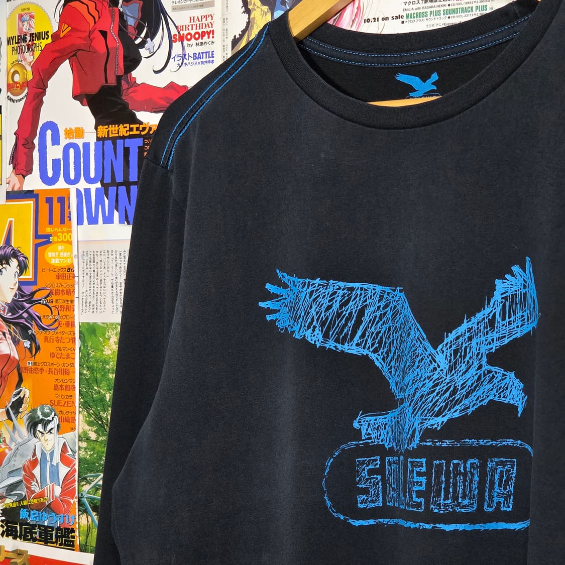 블루 스티치 이글 프린팅 롱슬리브 상품이미지3