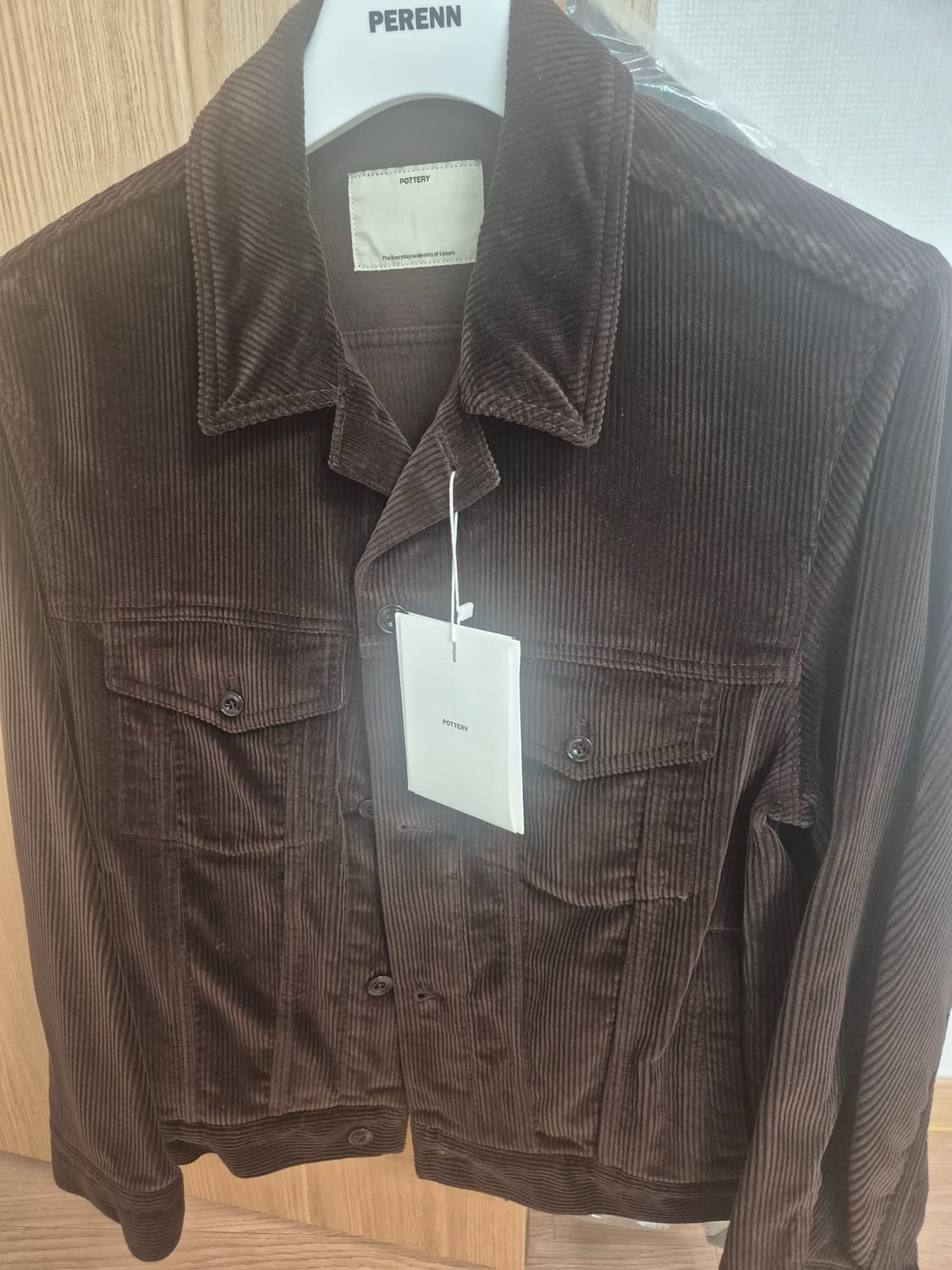 (새상품 1) 포터리 코듀로이 트러커 자켓 타입 3 브라운 상품이미지1