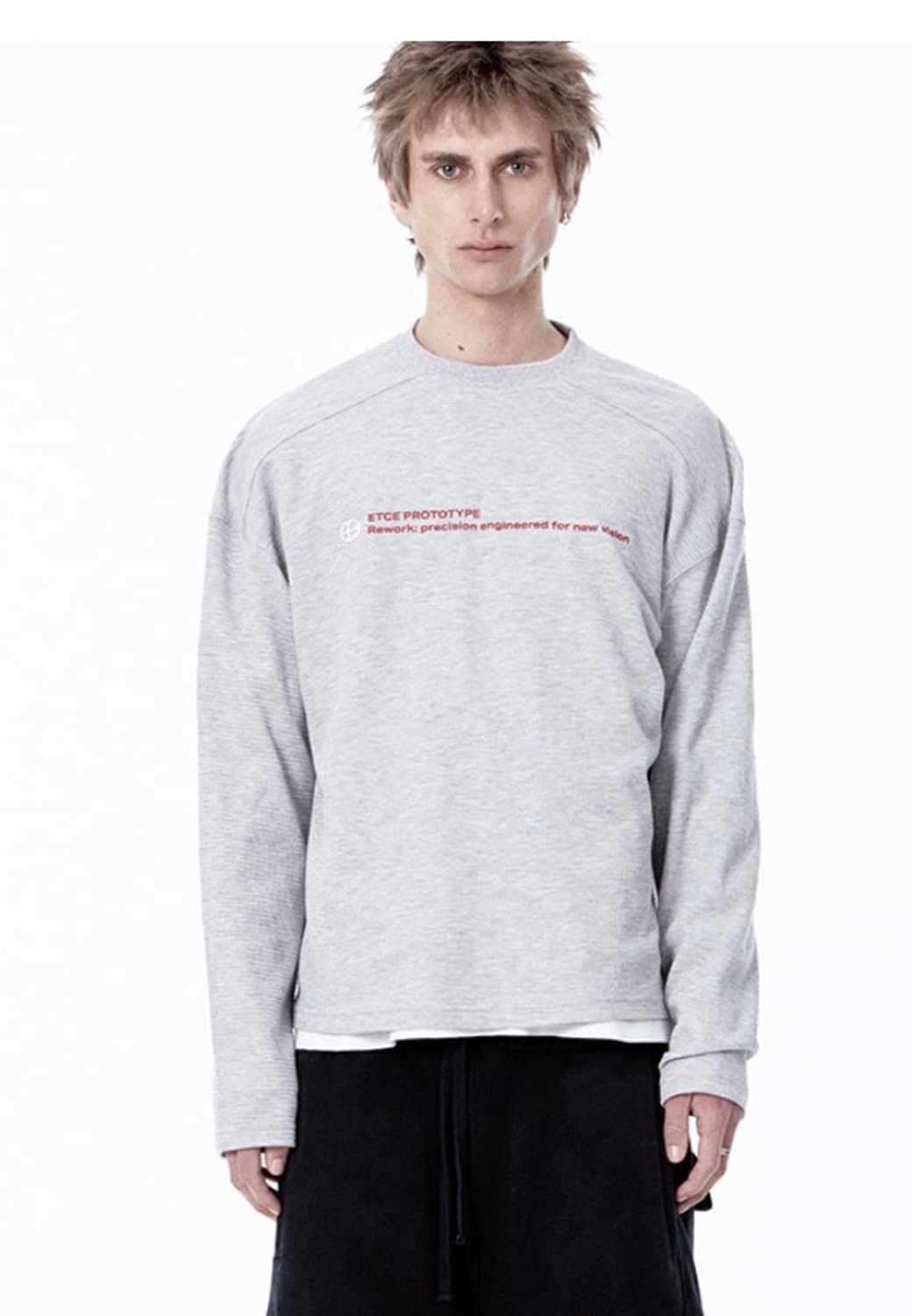 [M] TEAM WAFFLE L/S TEE (GRAY) 상품이미지2