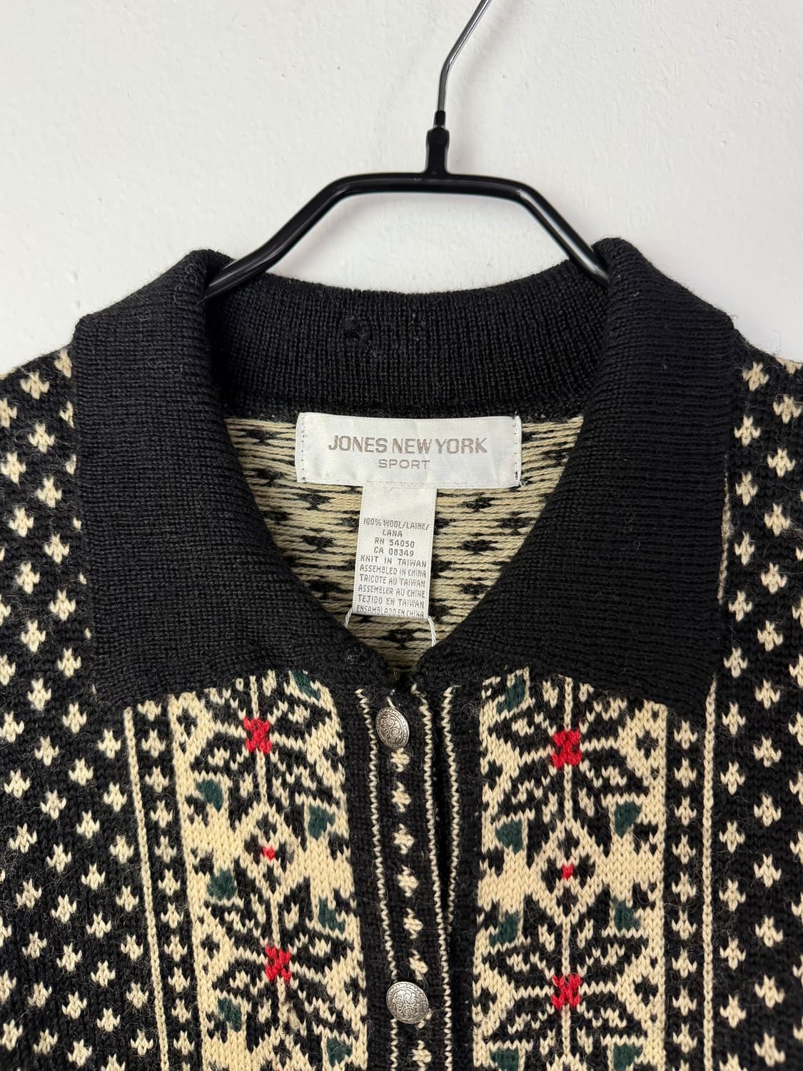 90s JONES NEW YORK 노르딕 니트 자켓 상품이미지4