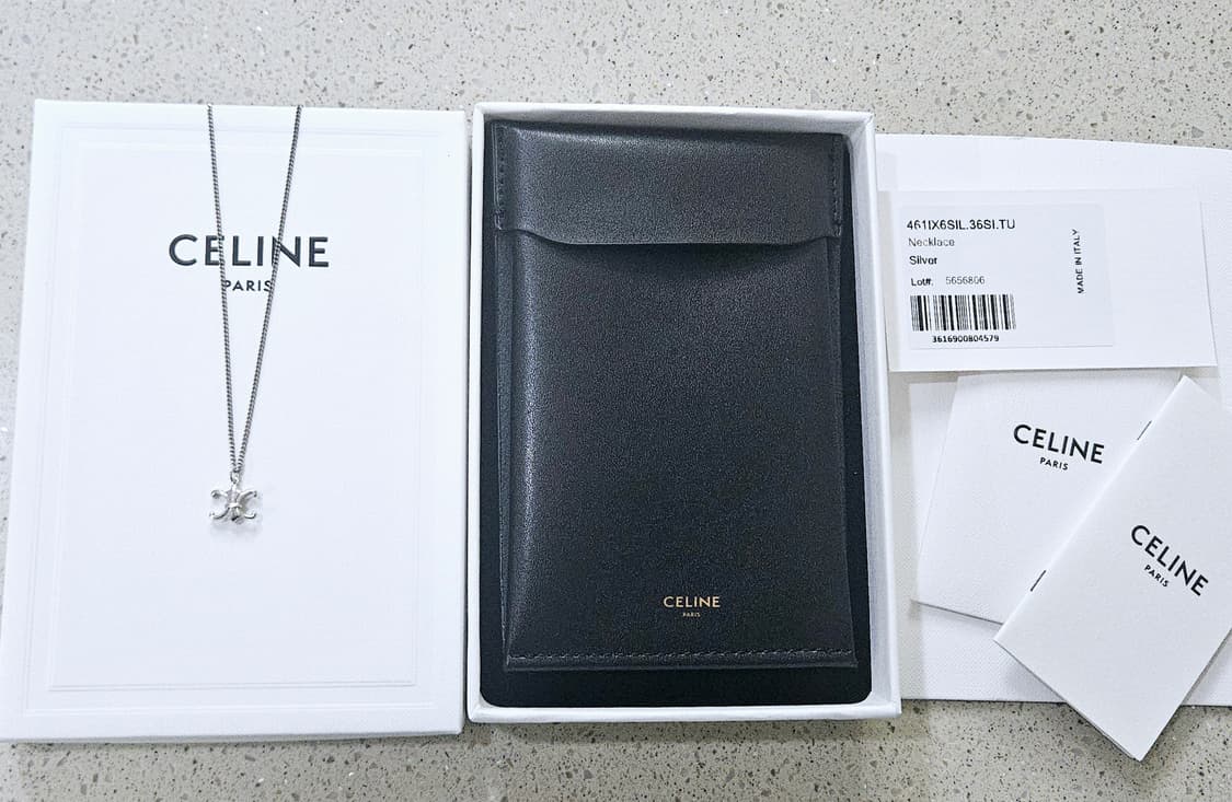 25한정 셀린느 트리옹프 드 리스 925실버 목걸이 [새상품/풀박스] 상품이미지6