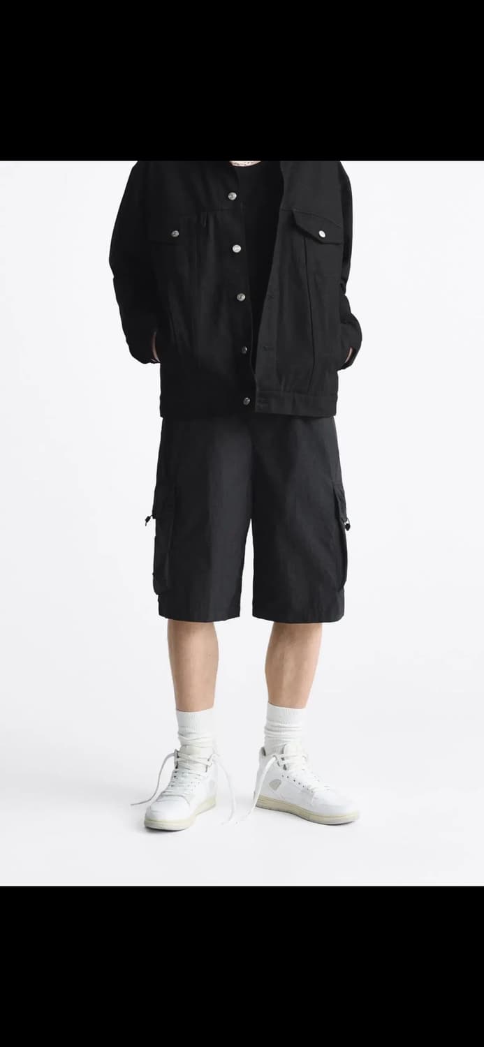 자라 파라슈트 버뮤다 카고 쇼츠 Black 8281/390 상품이미지2