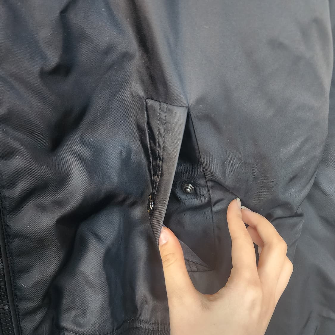 W.ANGLE 블랙 봄버 자켓 상품이미지4