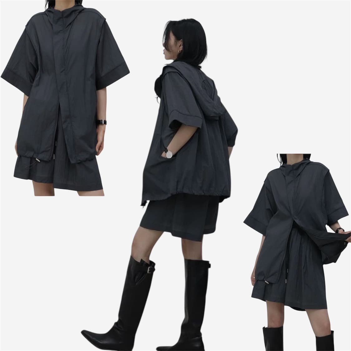 T.M.B Mad) Windbreaker Set-up [charcoal] 상품이미지1