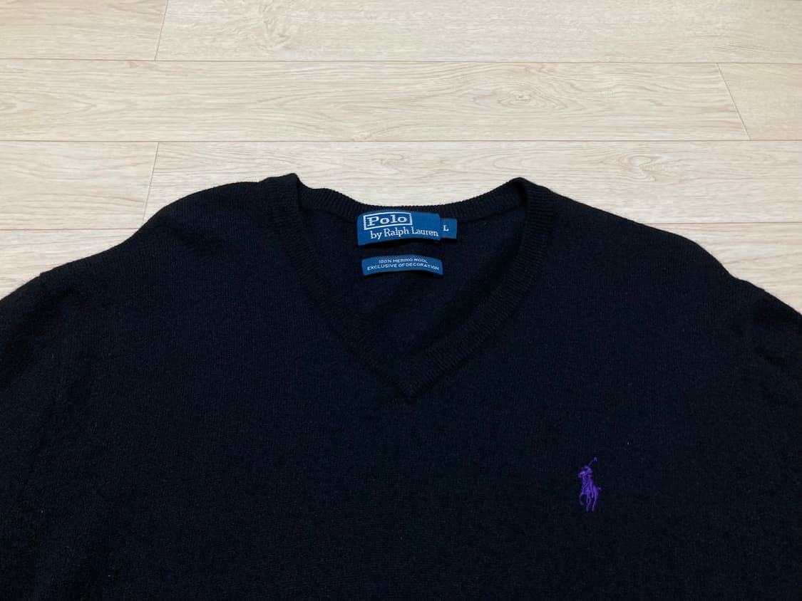 폴로 브이넥 울니트 100(L) 판매 상품이미지5