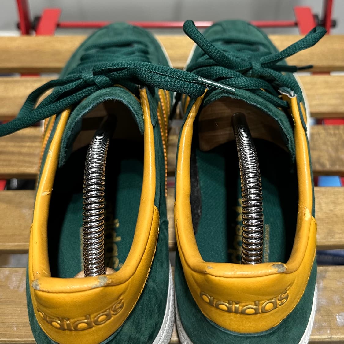 270) 아디다스 운동화 남성 남자 신발 스페지알 그린/골드 스웨이드 상품이미지5