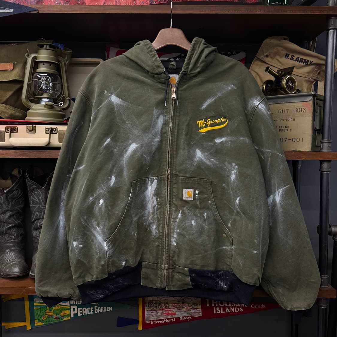 00s 칼하트 오리지널 페인팅 커스텀 덕 엑티브 워크 자켓 N306 상품이미지1