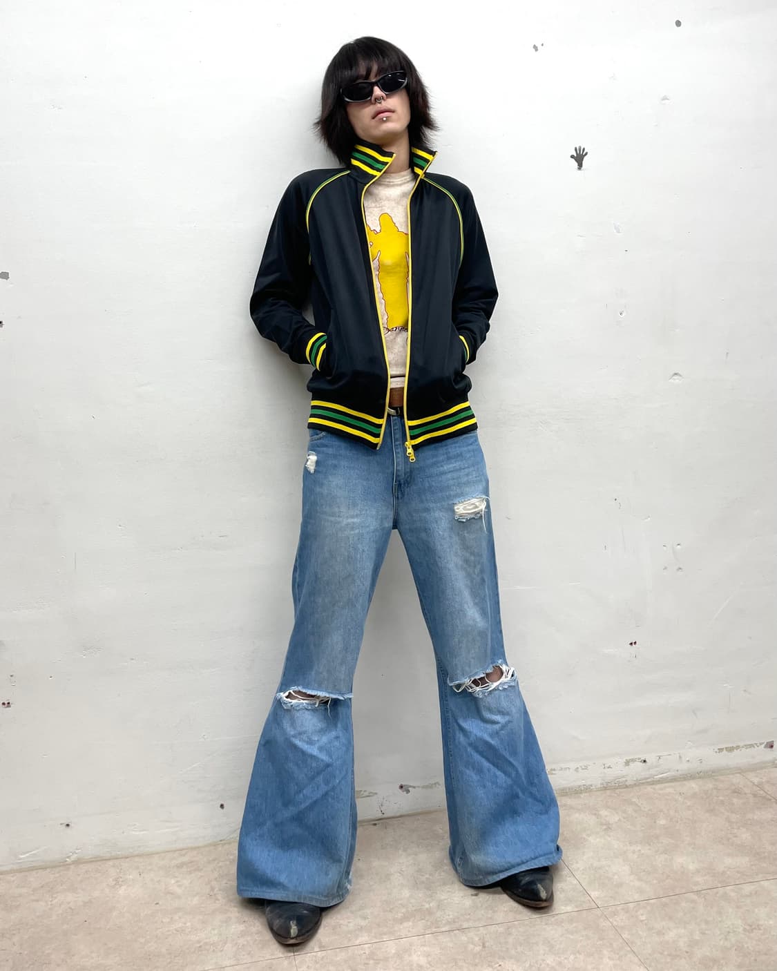 Retro Yellow and Green Track Top 상품이미지5