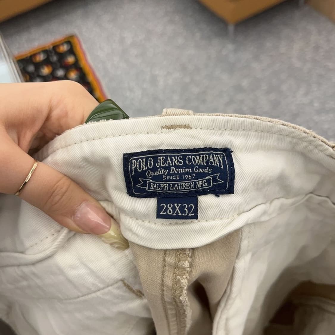 폴로 랄프로렌 빈티지 레트로 오트밀 코튼팬츠 28인치 C08112 상품이미지7