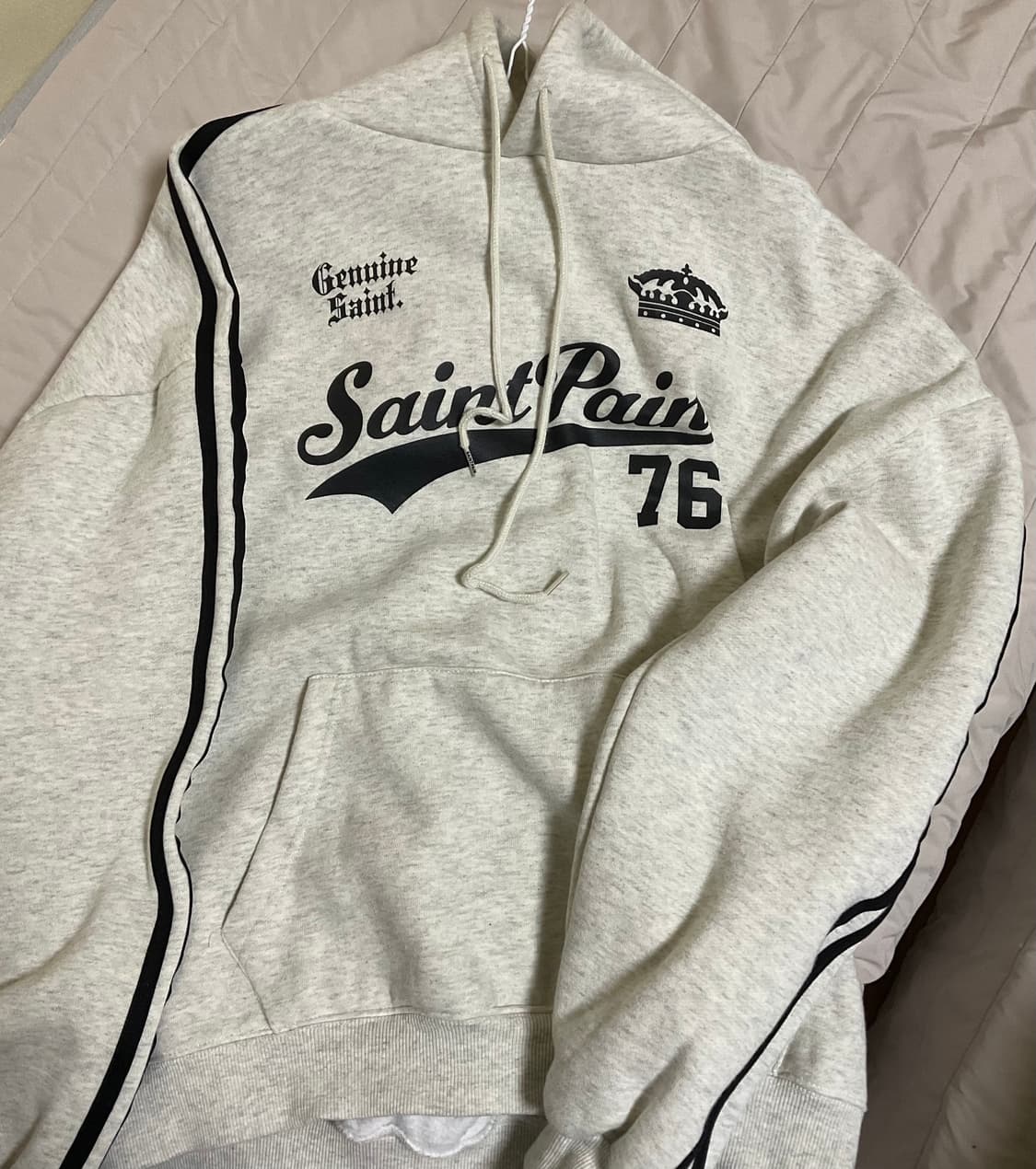 세인트페인 sp 팀 리그 후드 오트밀 L 상품이미지3