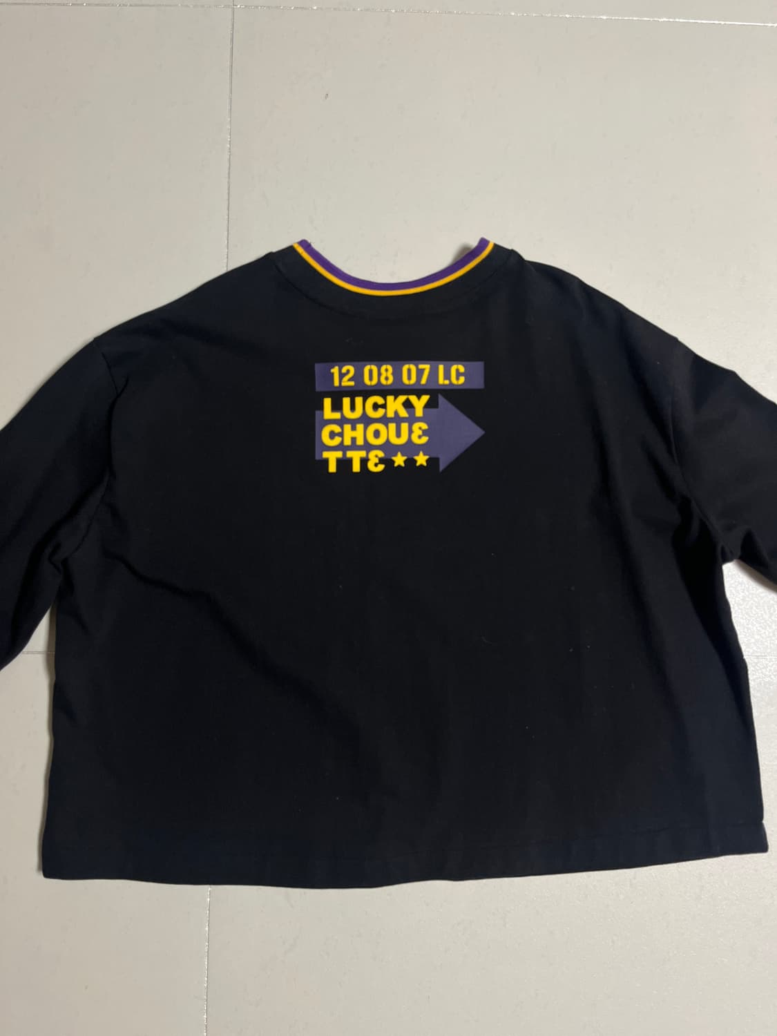 럭키슈에뜨 여성 긴팔 티셔츠 블랙 36 상품이미지5