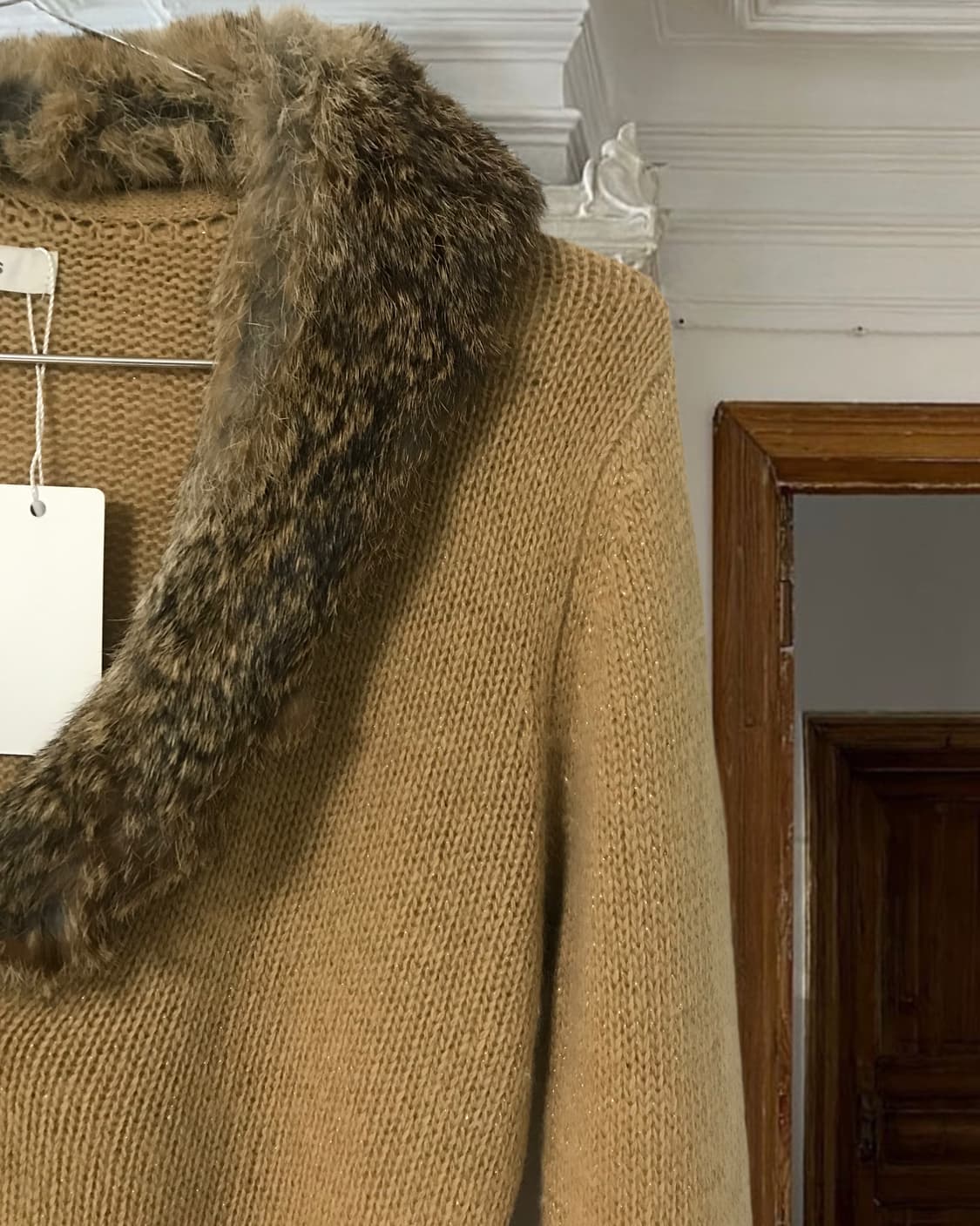 vintage beige fur cardigan 상품이미지7