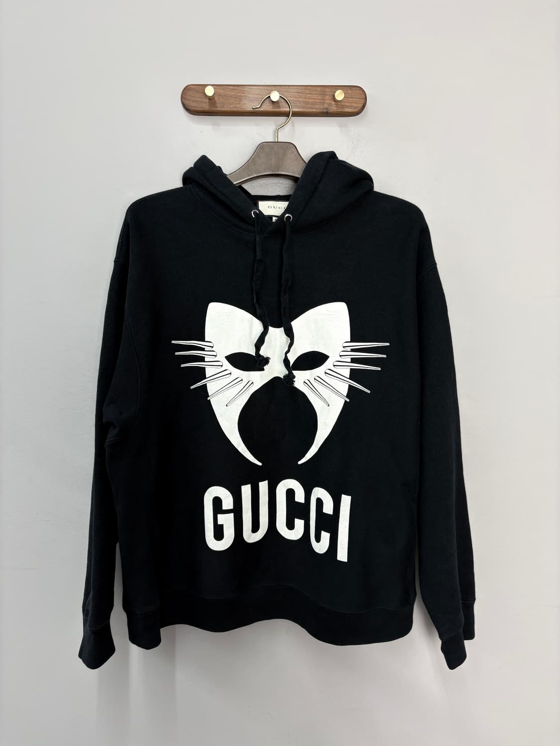 구찌 블랙 매니페스토 오버핏 후드 스웻셔츠 상품이미지2