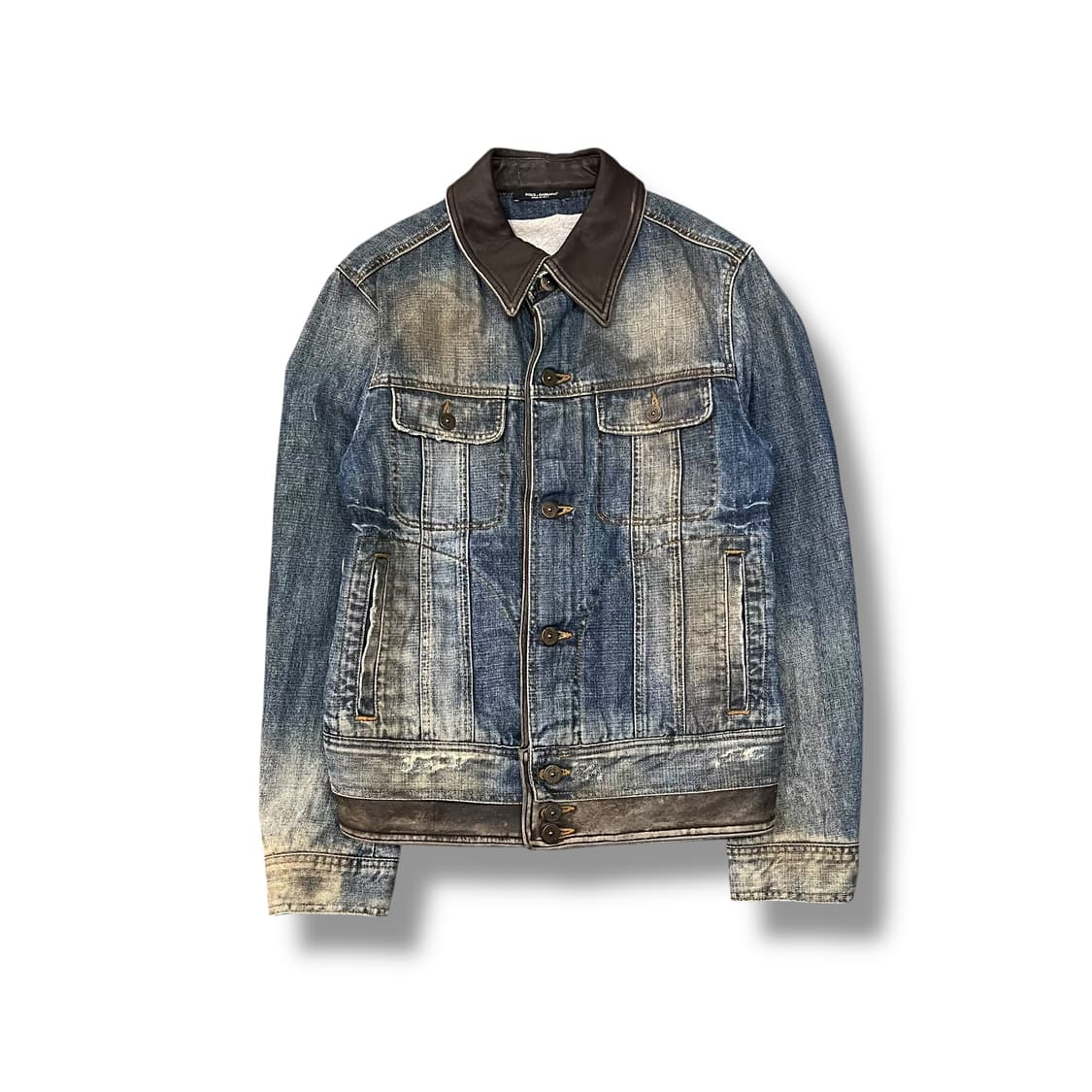 돌체앤가바나 레더 카라 데님 트러커 자켓 +명품감정서 y13910 상품이미지2