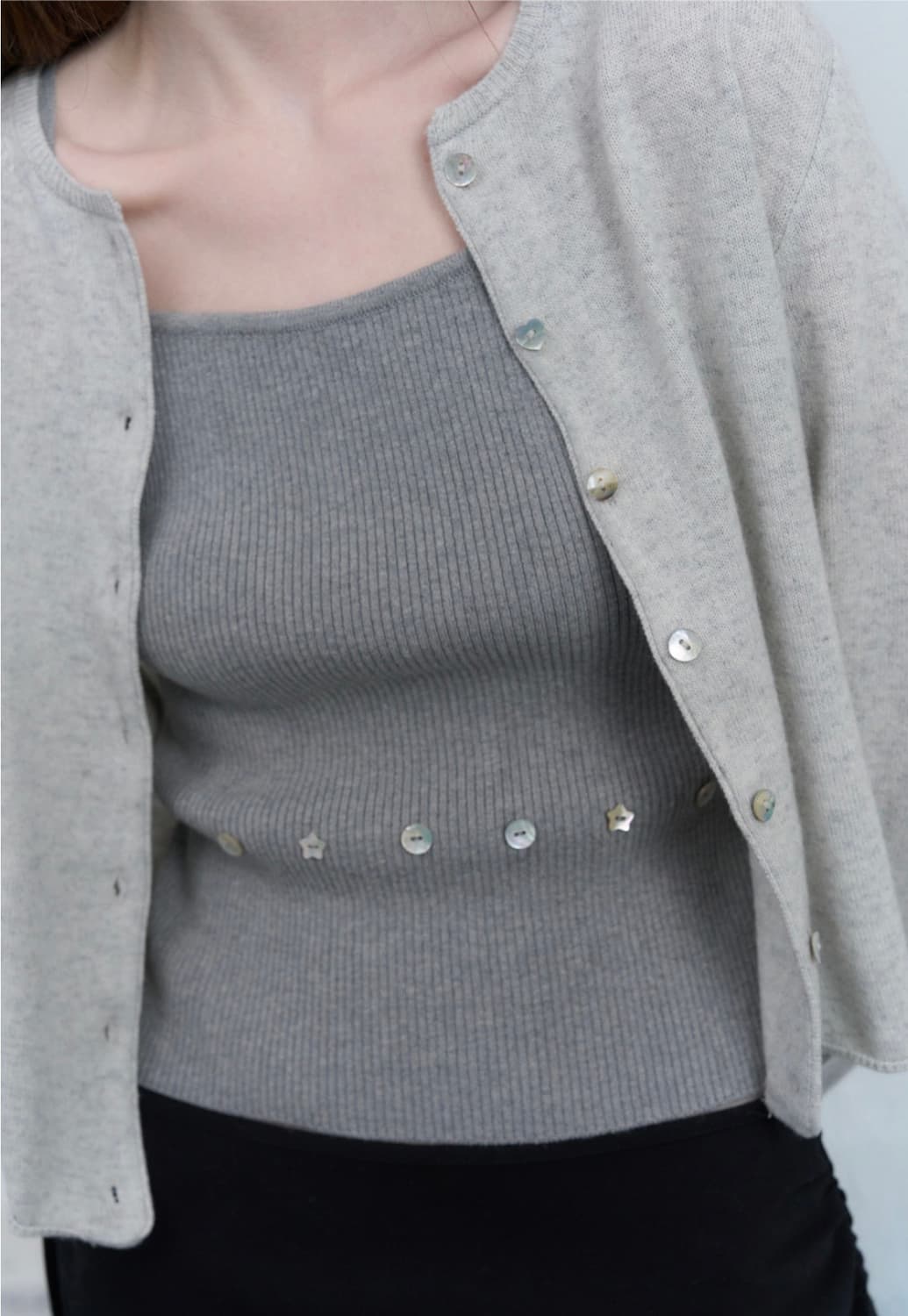 (새상품) foeto 포에토 뮤트 라이트 가디건 그레이 상품이미지2