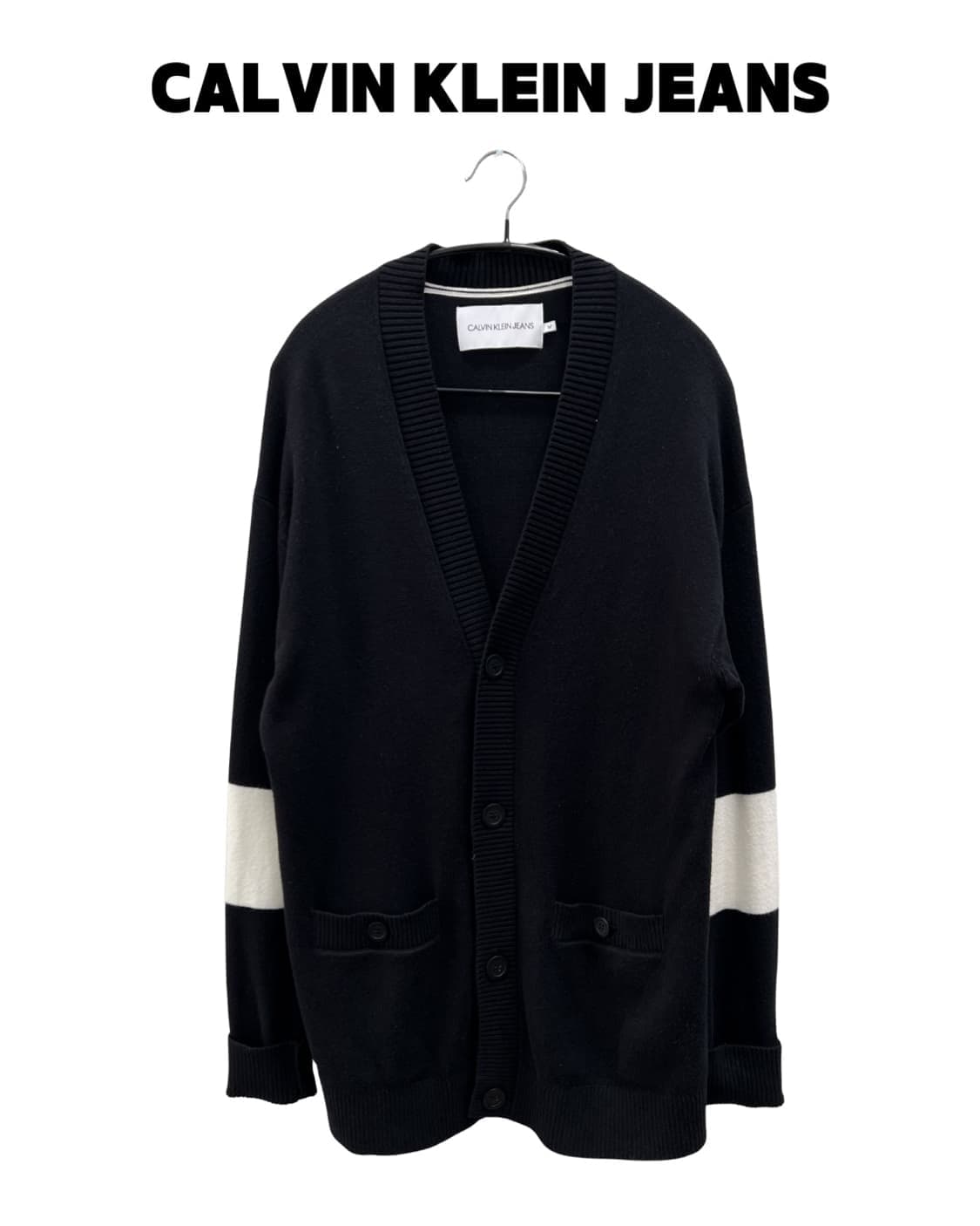 (M) 켈빈클라인 가디건 블랙 상품이미지1