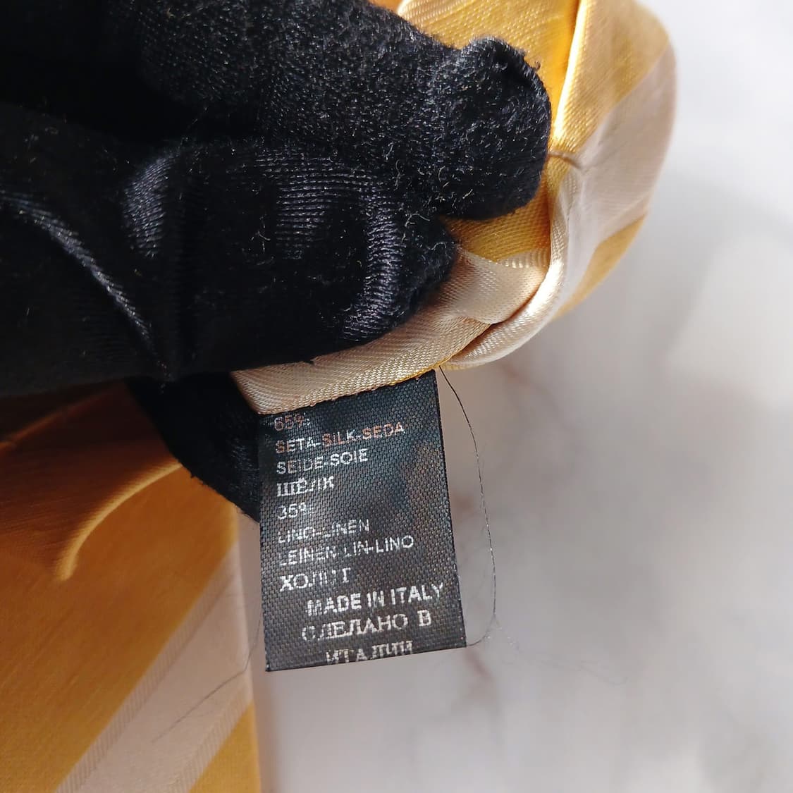 휴고보스 실크 옐로 스트라이프 넥타이 9.2cm A등급 A18806
 상품이미지8