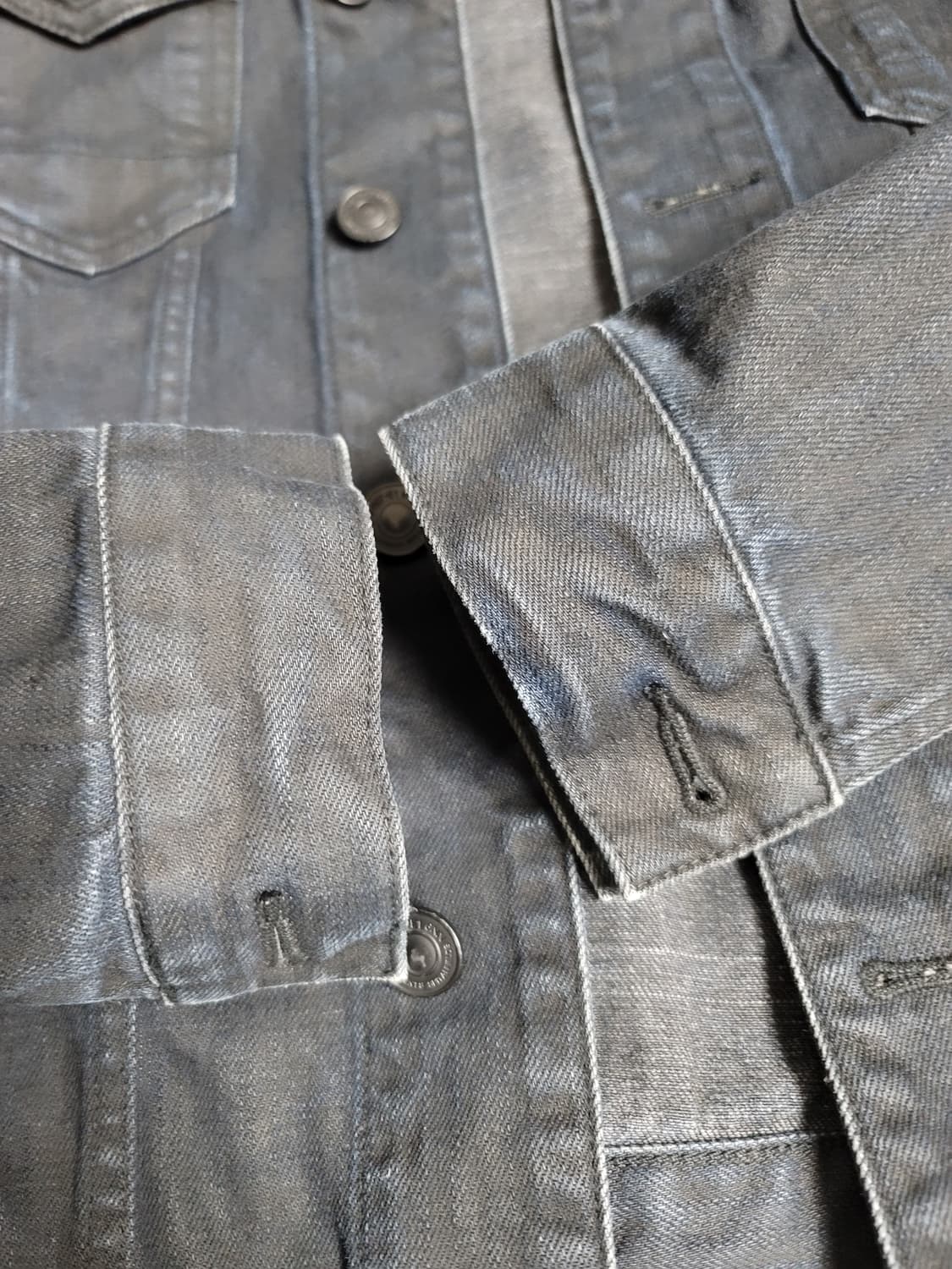 올세인츠 진청 빈티지워싱 트러커 데님자켓 S 95정사이즈 상태극상 상품이미지4