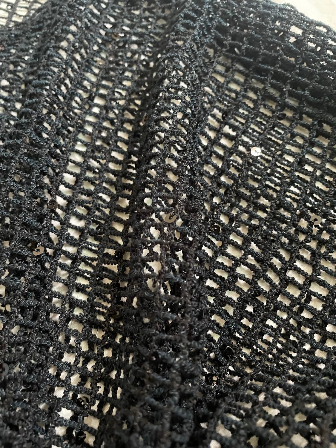 블랙 네트 시스루 니트  상품이미지5