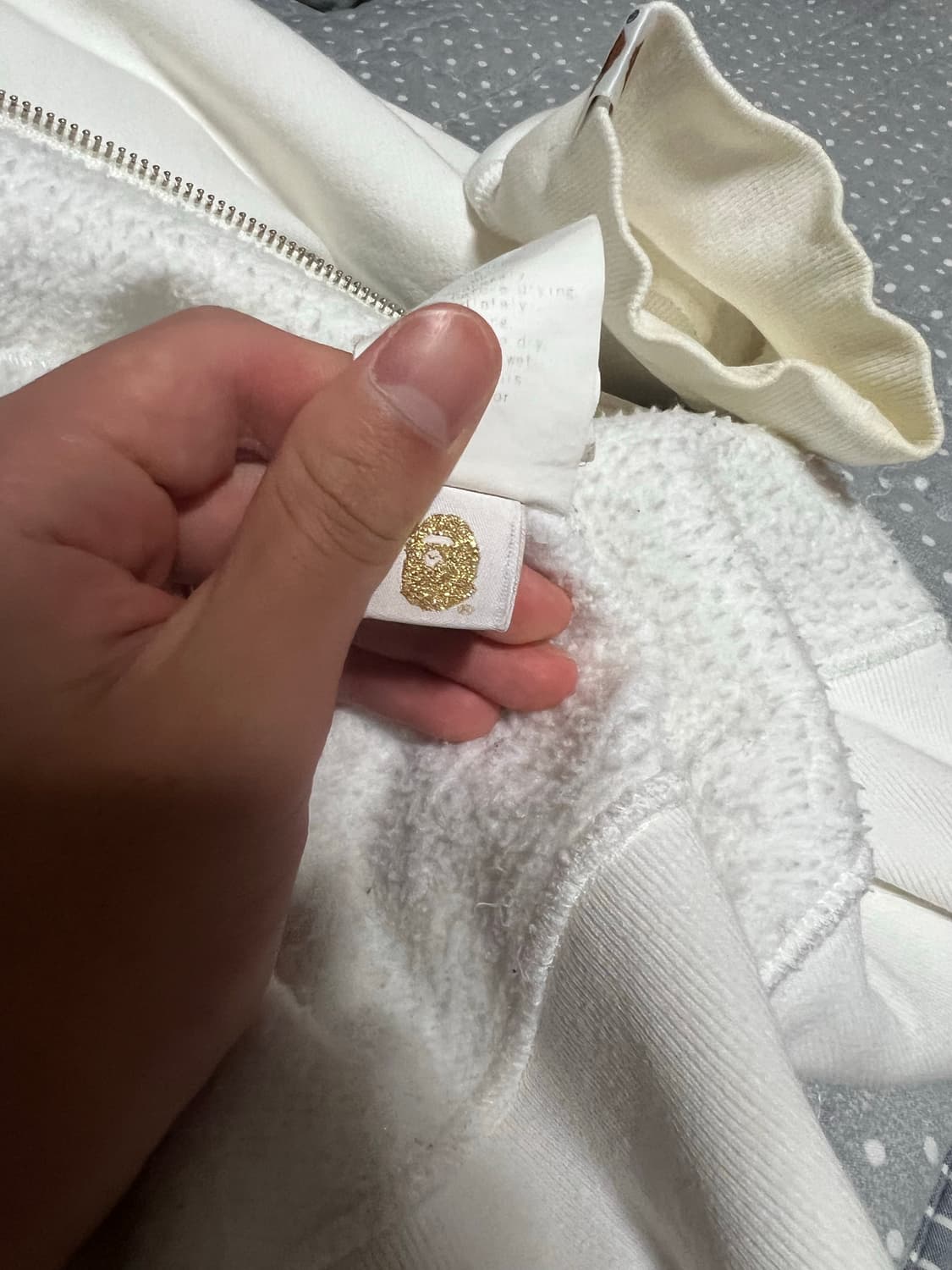 베이프 후드집업 샤크후드 화이트 L 상품이미지10