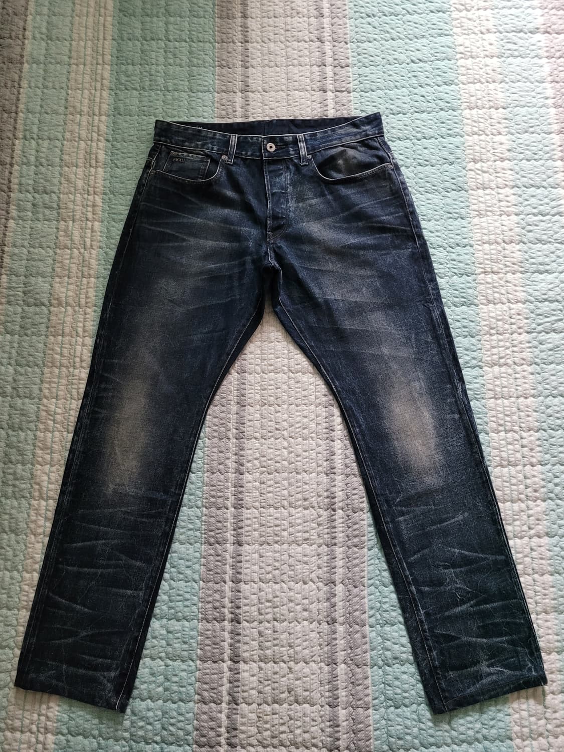 지스타로우 G starraw 3301 테이퍼드 다크블루워싱진. 34사이즈 상품이미지1