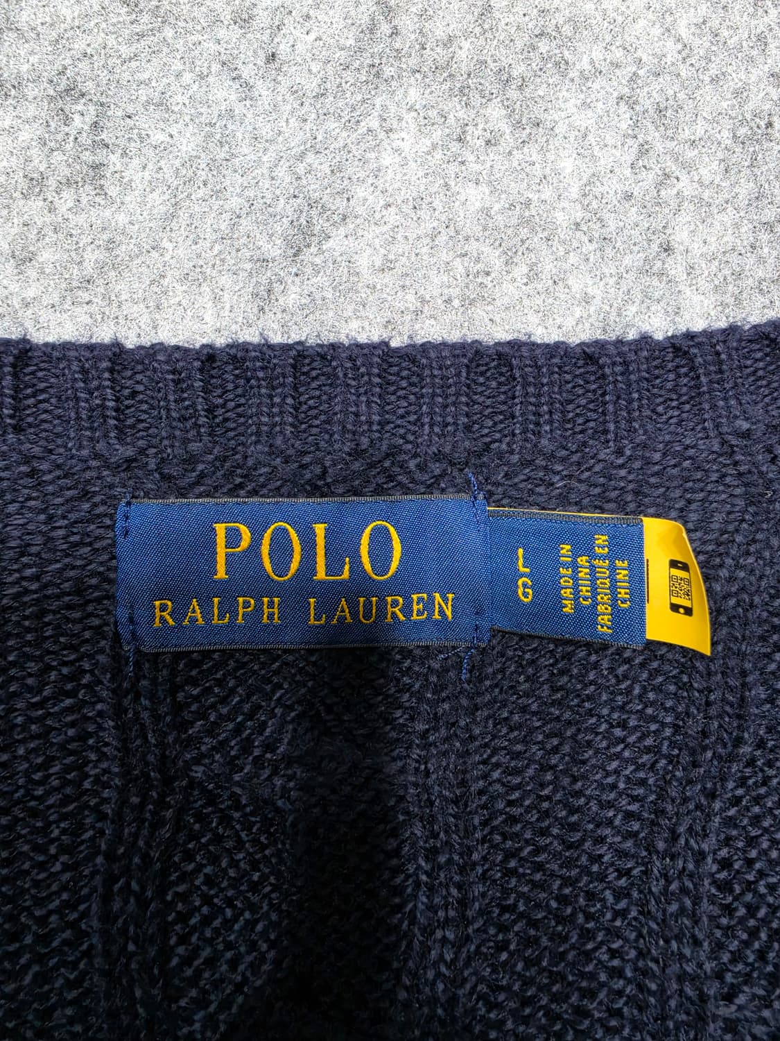 폴로 랄프로렌 큐알택 꽈배기 케이블 니트 L 상품이미지4