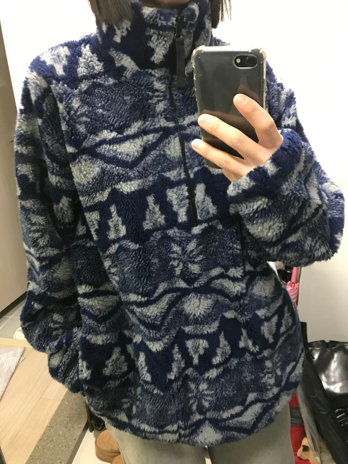 빈티지 에스닉 플리스반집업 상품이미지2