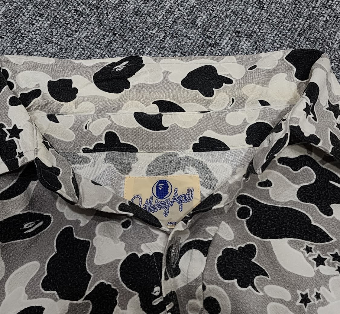 베이프 비지웍스 카모플라쥬 패턴 버튼 셔츠 L 상품이미지6
