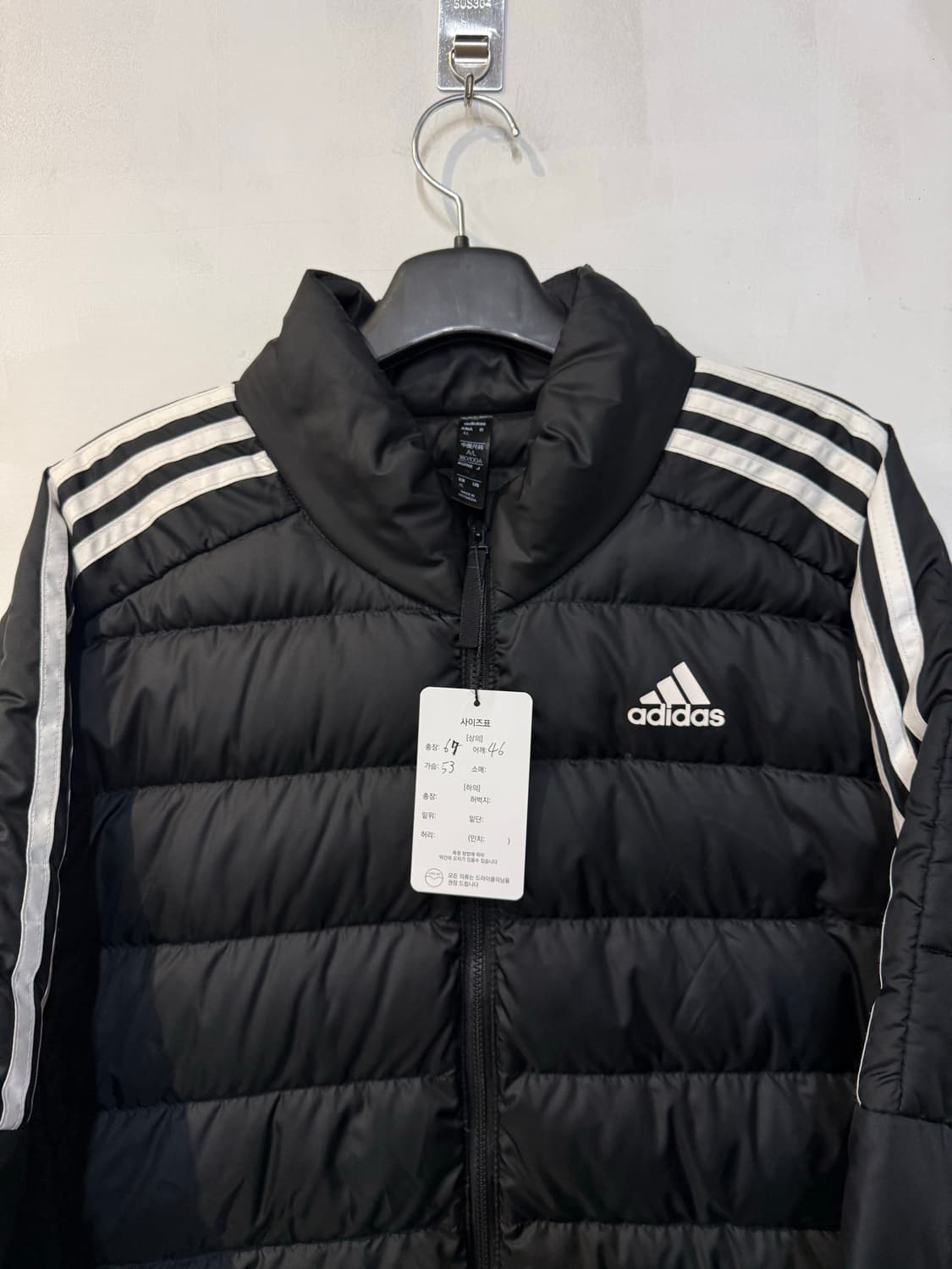 아디다스 블랙 경량패딩 상품이미지2