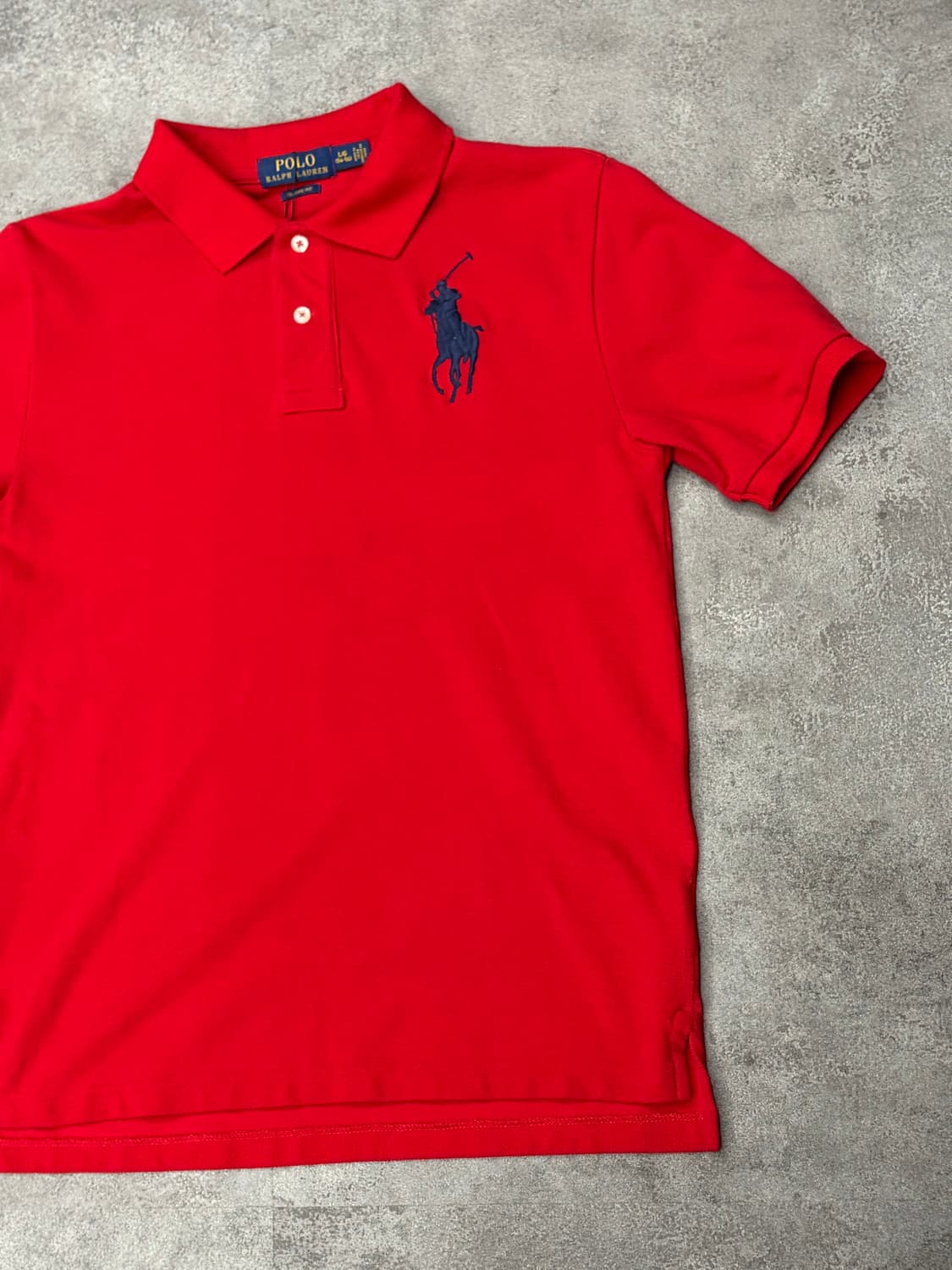 폴로 랄프로렌 빅포니 레드 반팔 카라티 상품이미지3