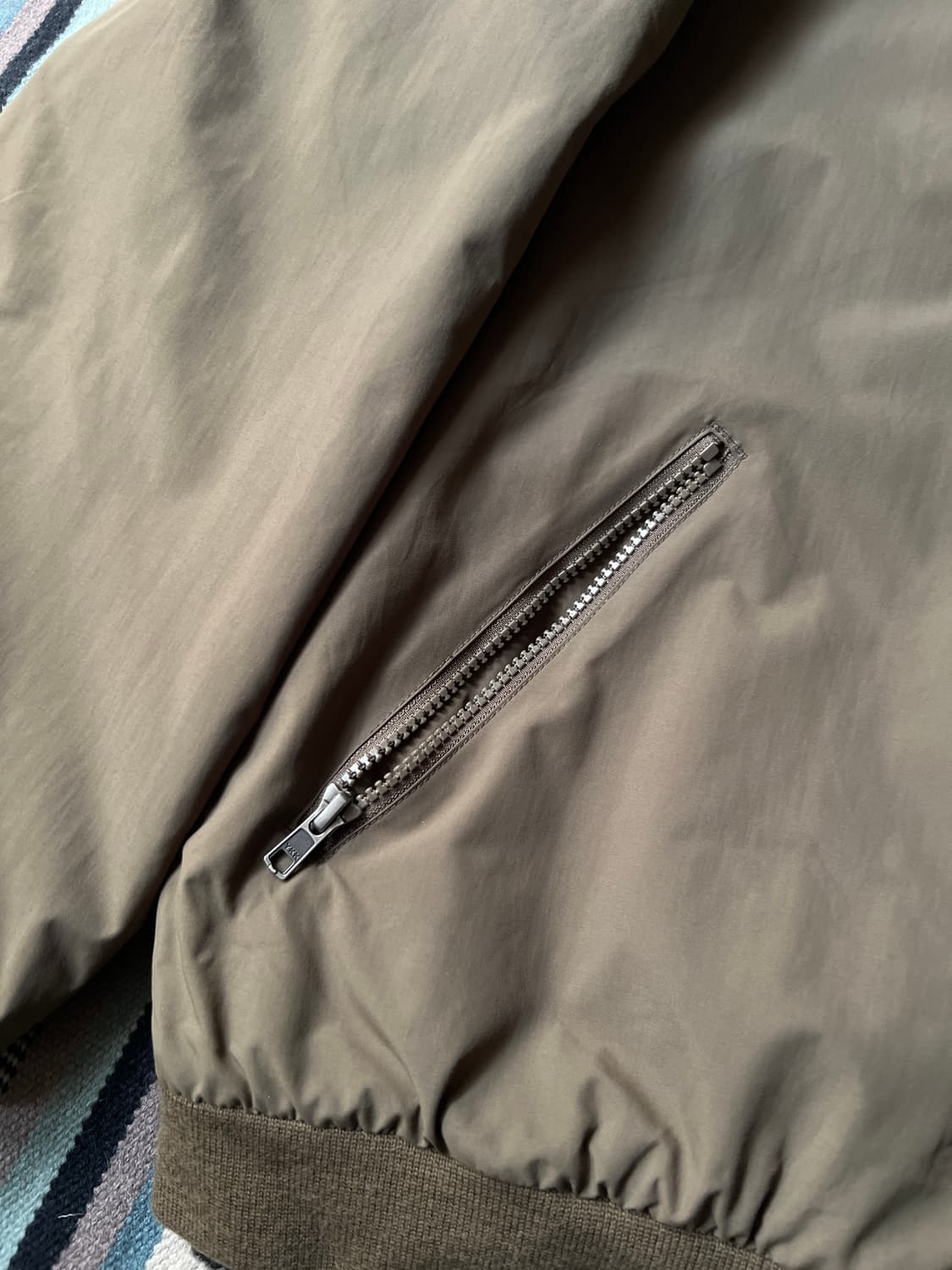 [L]엘엘빈 USA 카키 플리스 웜업 자켓 상품이미지4