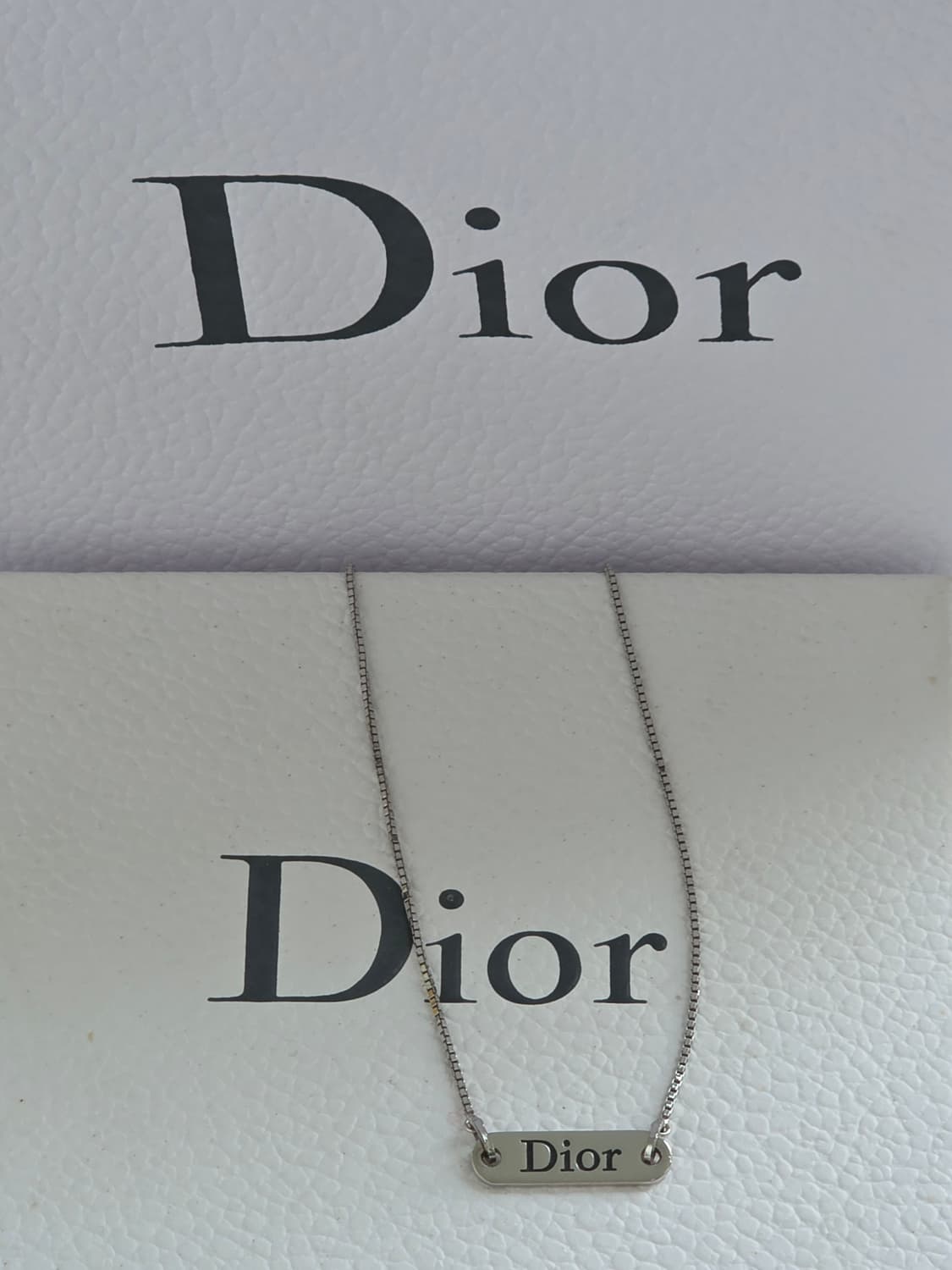 디올 은장 가로바 가로플레이트 dior 로고 목걸이  상품이미지10