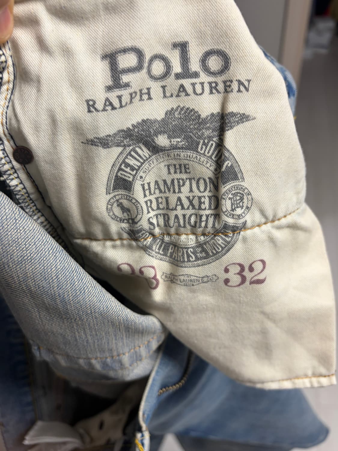 폴로 랄프로렌 햄튼 릴렉스 스트레이트 진(연청 33/32) 상품이미지2