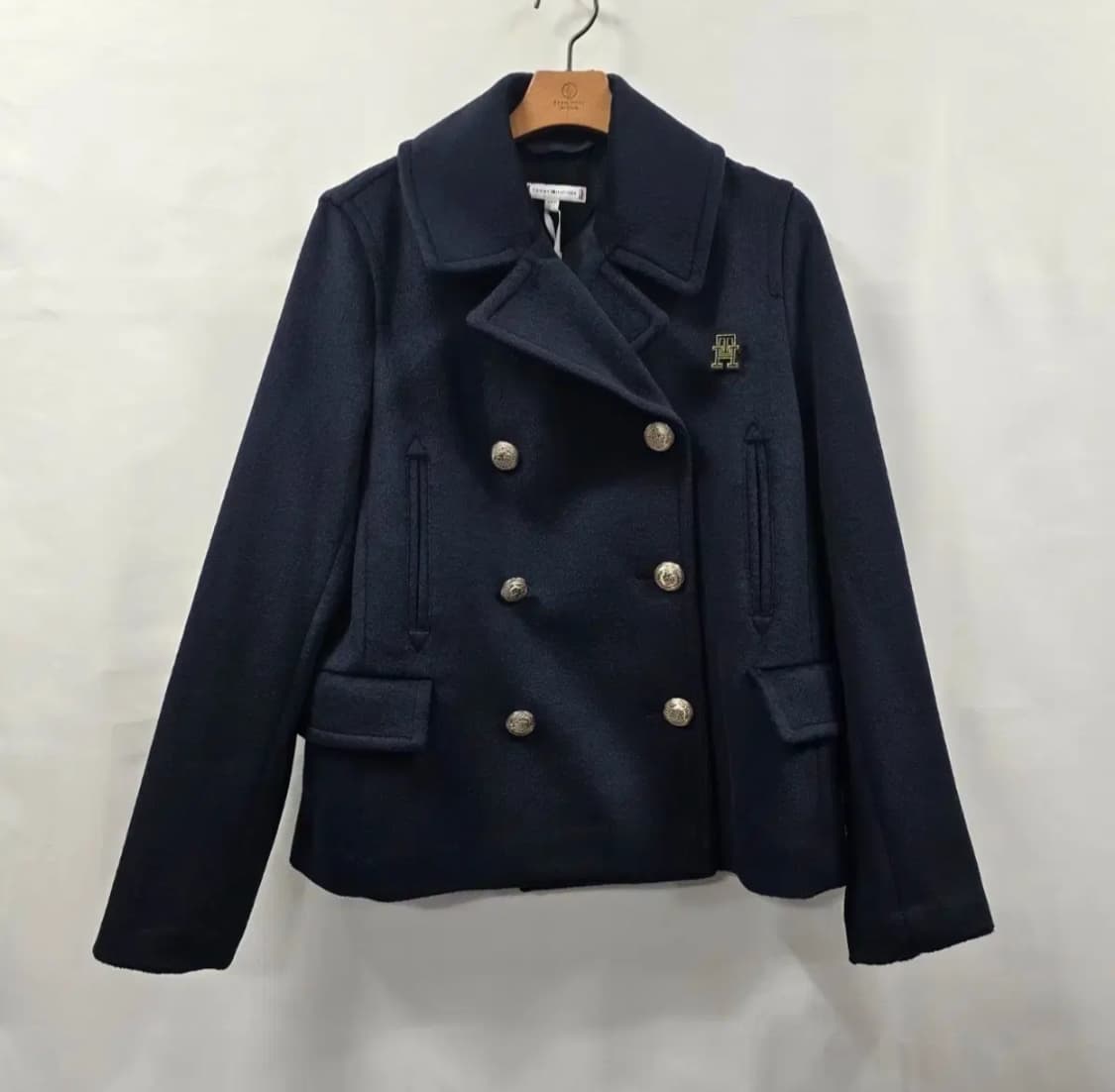 1607 [타미힐피거]울 블렌드 더블 피코트 34(s) 상품이미지1