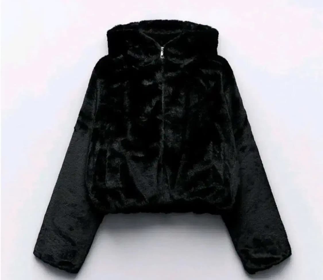 자라 퍼 자켓 zipup black  상품이미지1