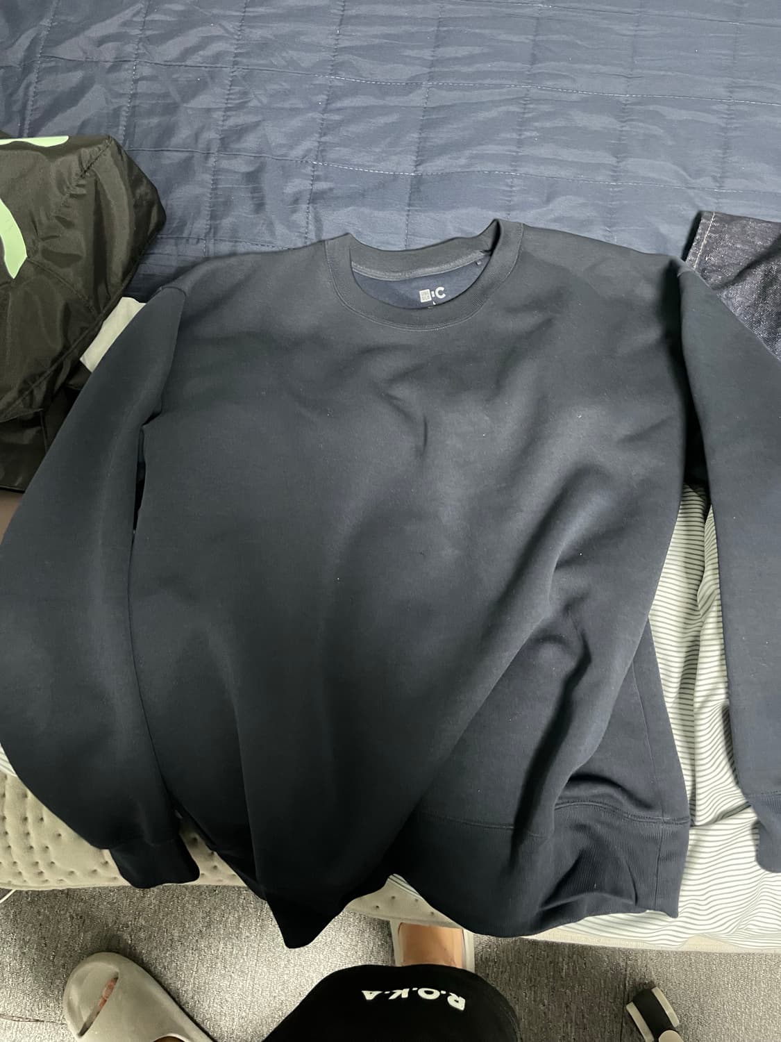 유니클로C 오버사이즈 스웨트 셔츠L 상품이미지3