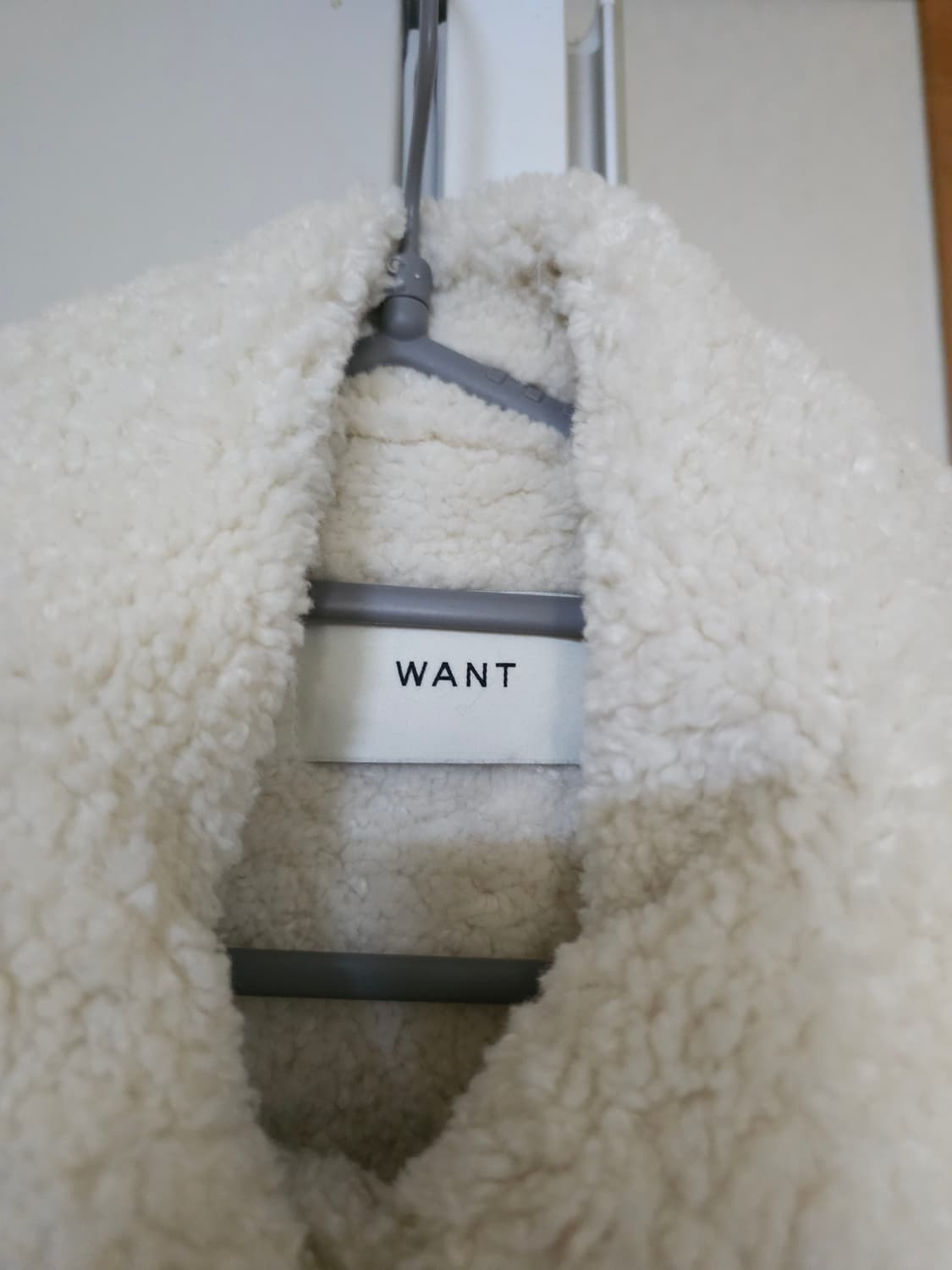 WANT  크롭 무스탕 아이보리 상품이미지4